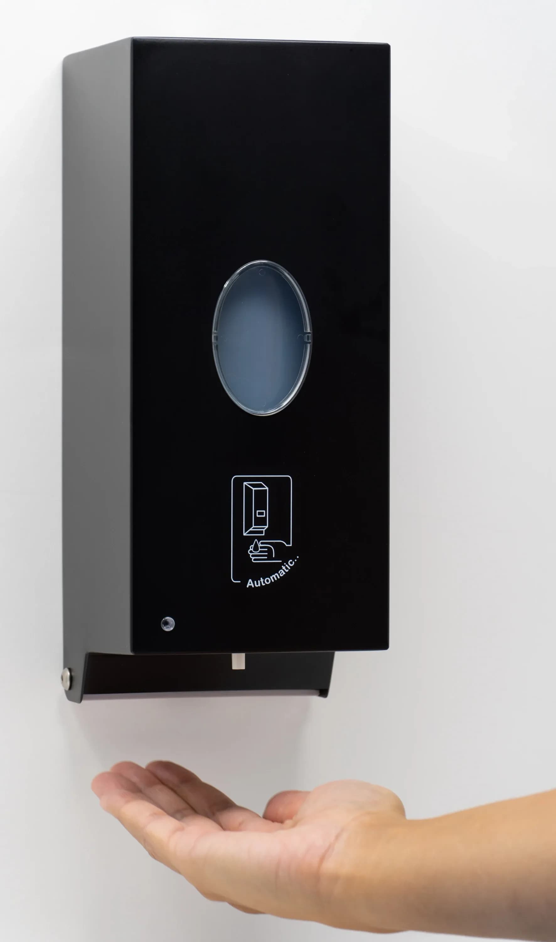 Surface-Mounted Automatic Liquid Soap Dispenser, Satin Finish, 880 ml. — B-2012-MBLK