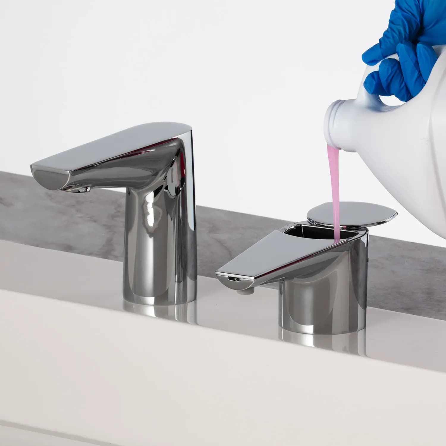 Counter-Mounted Automatic Designer Series Top-Fill Soap Dispenser & Faucet — B-868-or-B-878-B-8898