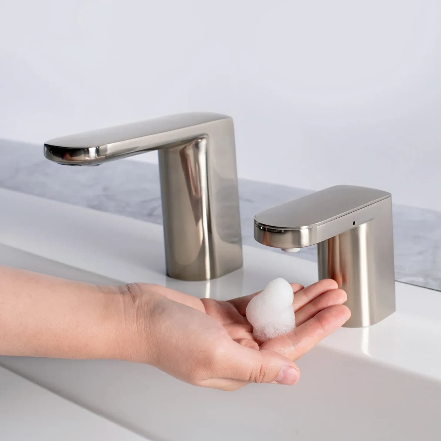 Counter-Mounted Automatic Fino Collection Top-Fill Soap Dispenser & Faucet — B-965-or-B-955-B-9955