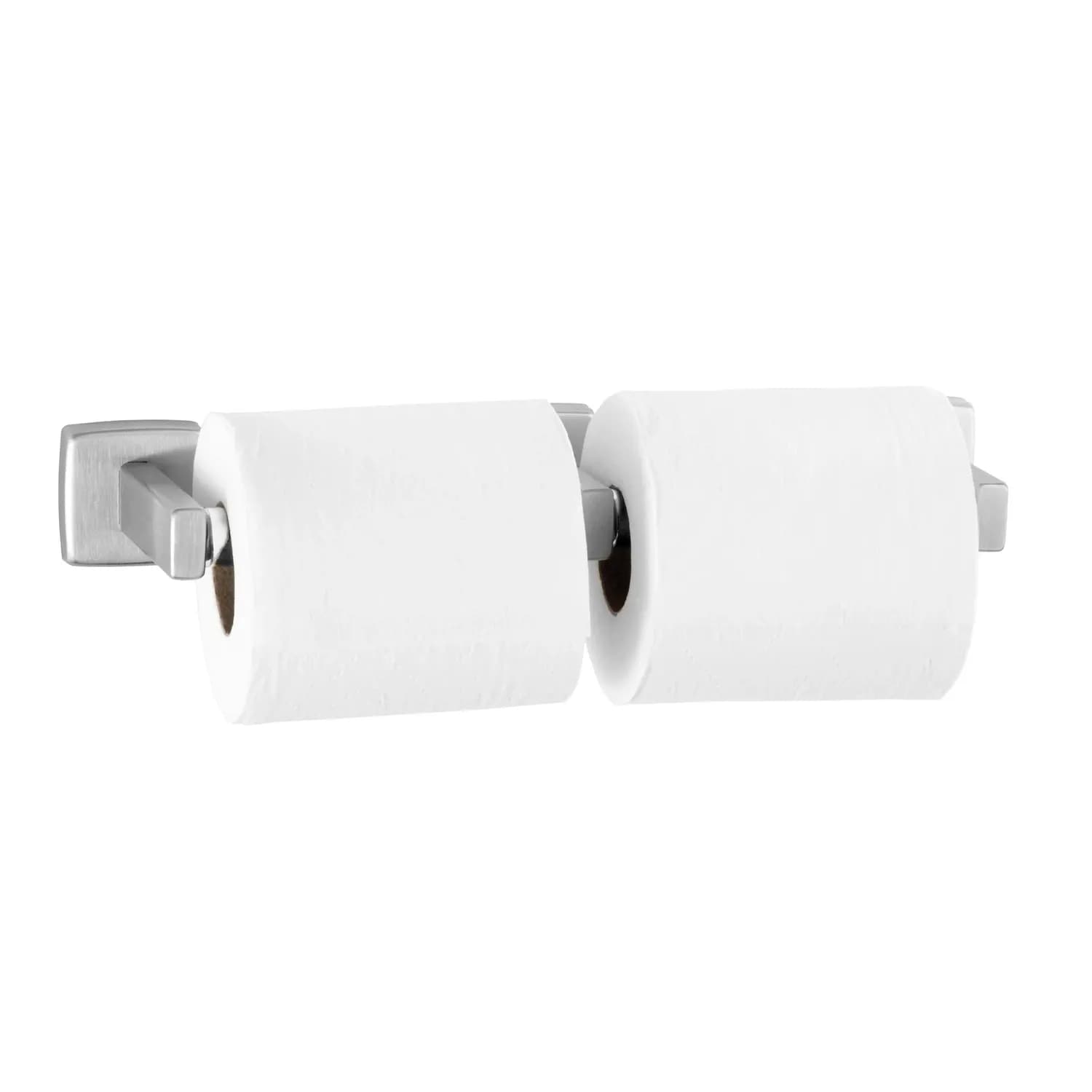 Surface-Mounted Toilet Tissue Dispenser, Bright Polished, Two Rolls