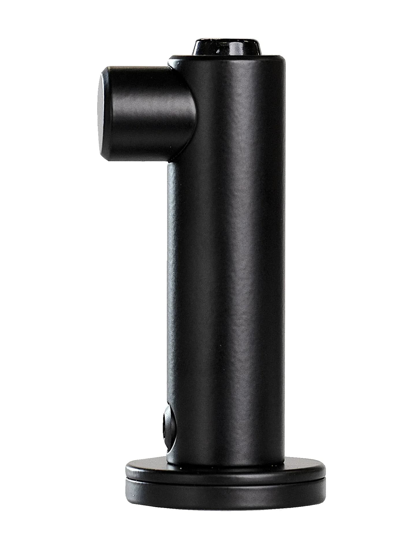 Surface-Mounted Coat Hook with Bumper, Satin Finish Steel — B-9541-MBLK