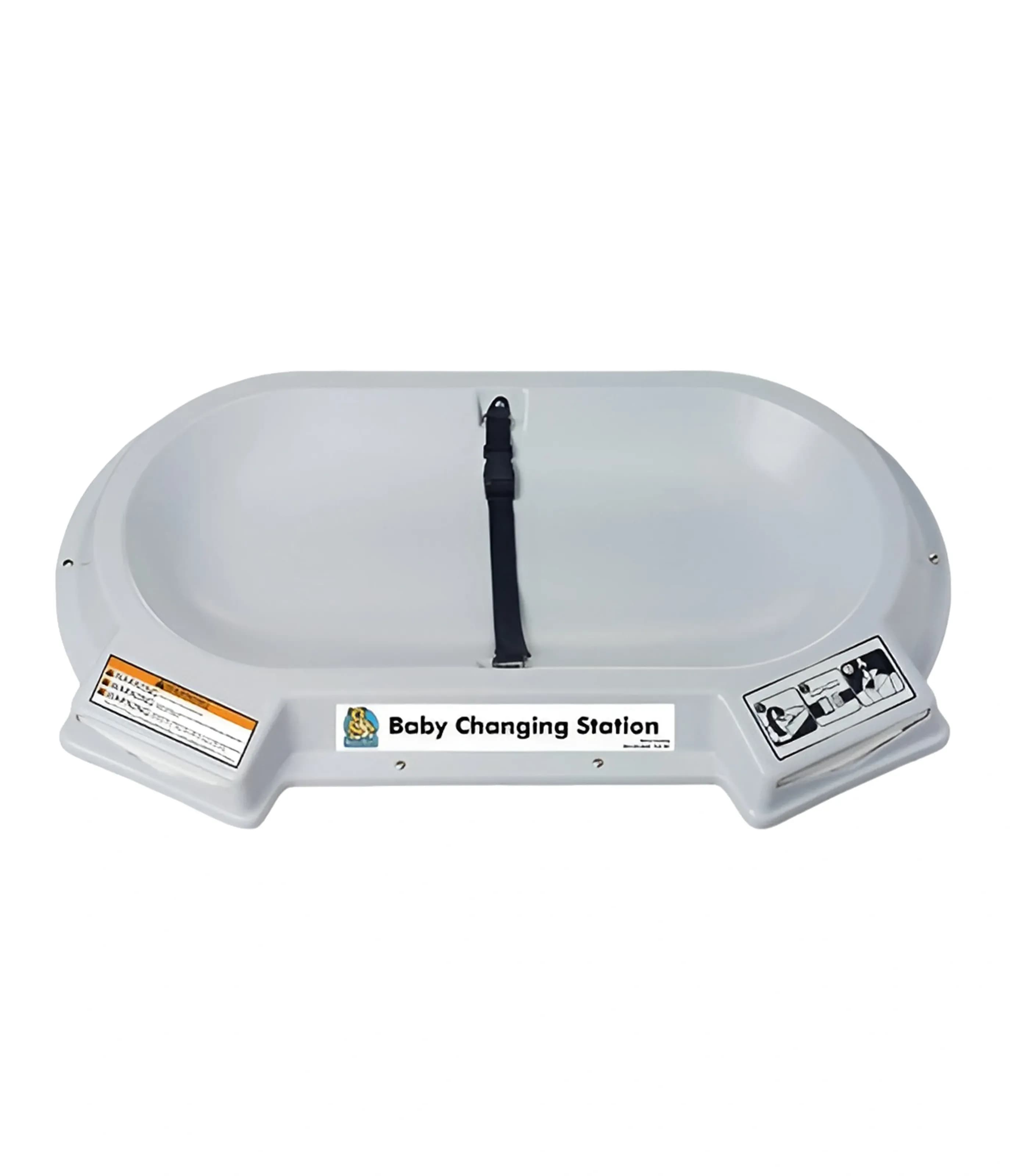 Countertop Recess Mounted Baby Changing Station, Grey Granite