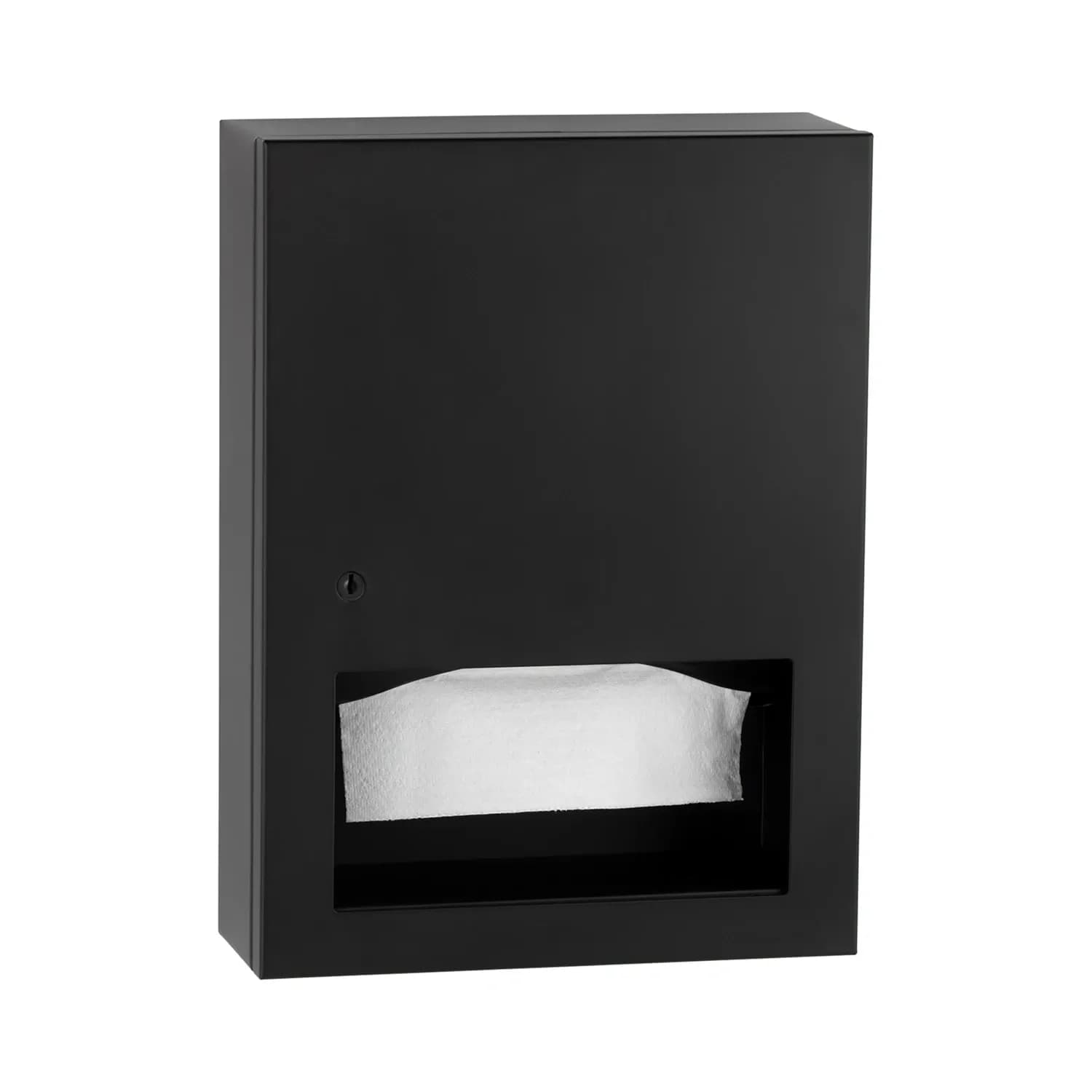 Surface-Mounted Paper Towel Dispenser, Satin Finish, 400 Multifold Towels — B-359039-MBLK