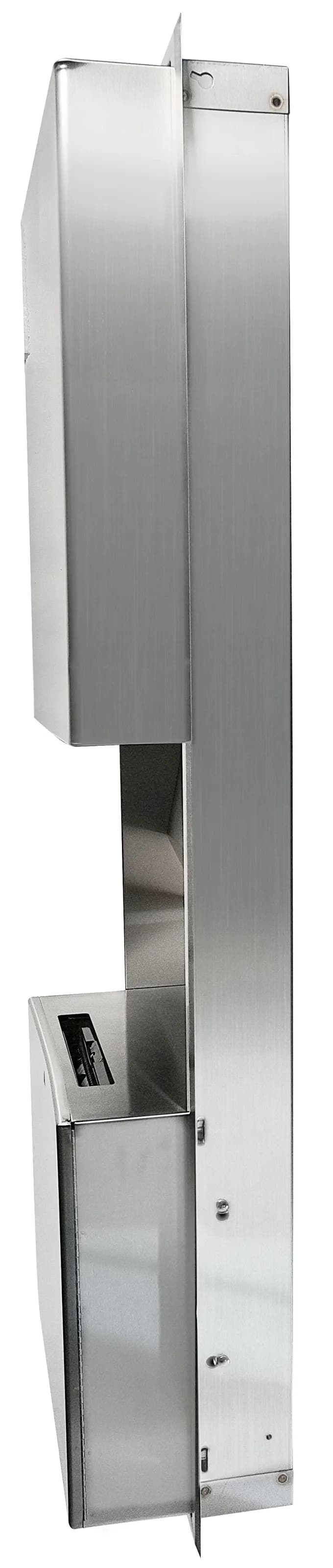 Recessed Convertible Auto Roll Towel Dispenser / Waste Receptacle, Satin Finish, 12-Gallon — B-3974