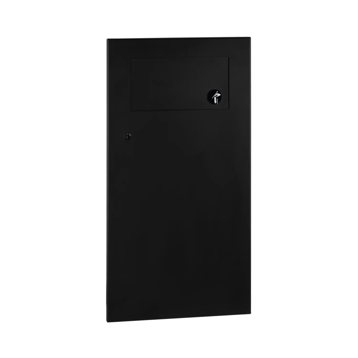 Recessed Waste Receptacle with Disposal Door, Satin Finish, 11.3 Ltrs. — B-35633-MBLK