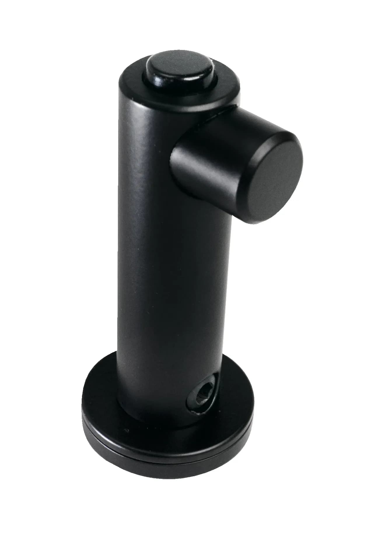 Surface-Mounted Coat Hook with Bumper, Satin Finish Steel — B-9541-MBLK