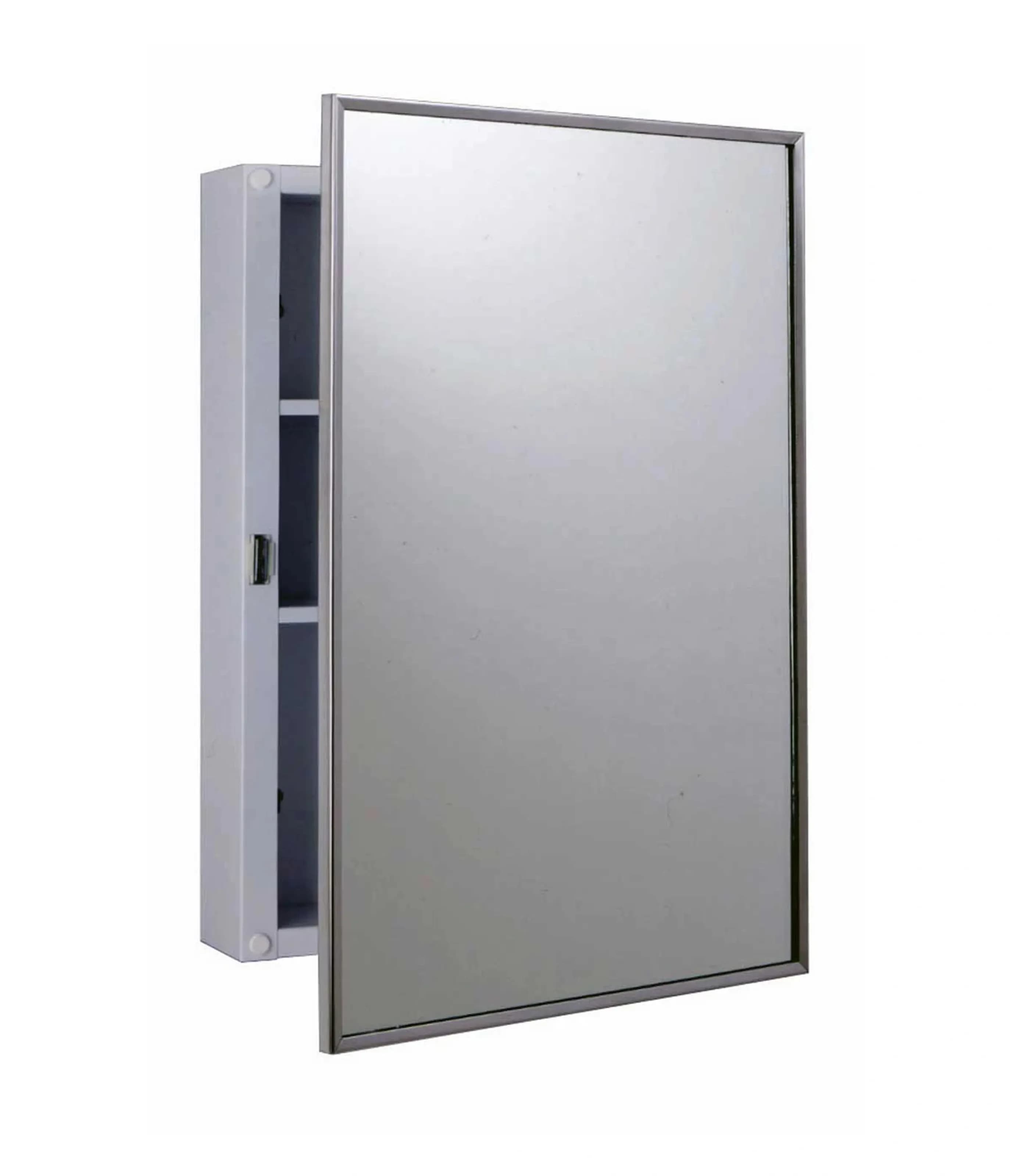 Surface-Mounted Medicine Cabinet, White Enamel