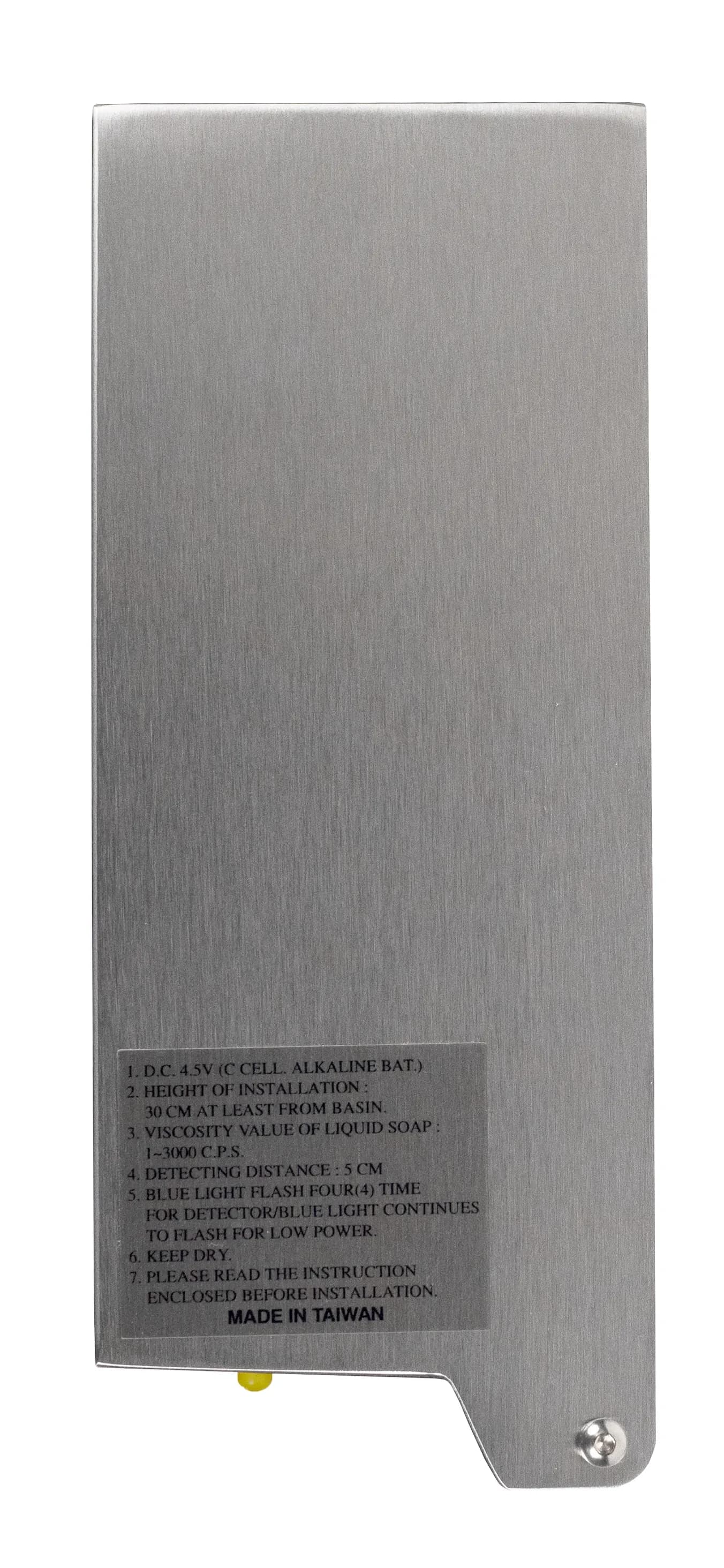 Surface-Mounted Automatic Liquid Soap Dispenser, Satin Finish, 880 ml. — B-2012