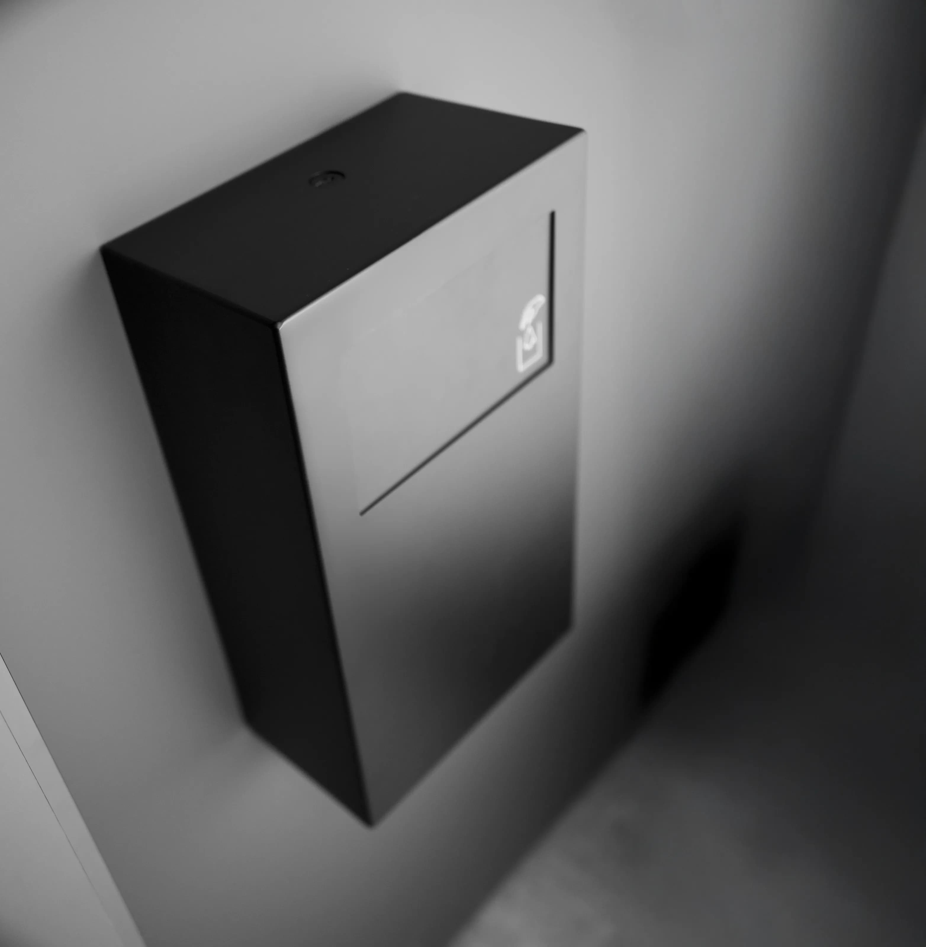 Surface-Mounted Sanitary Disposal, Satin Finish — B-9254-MBLK