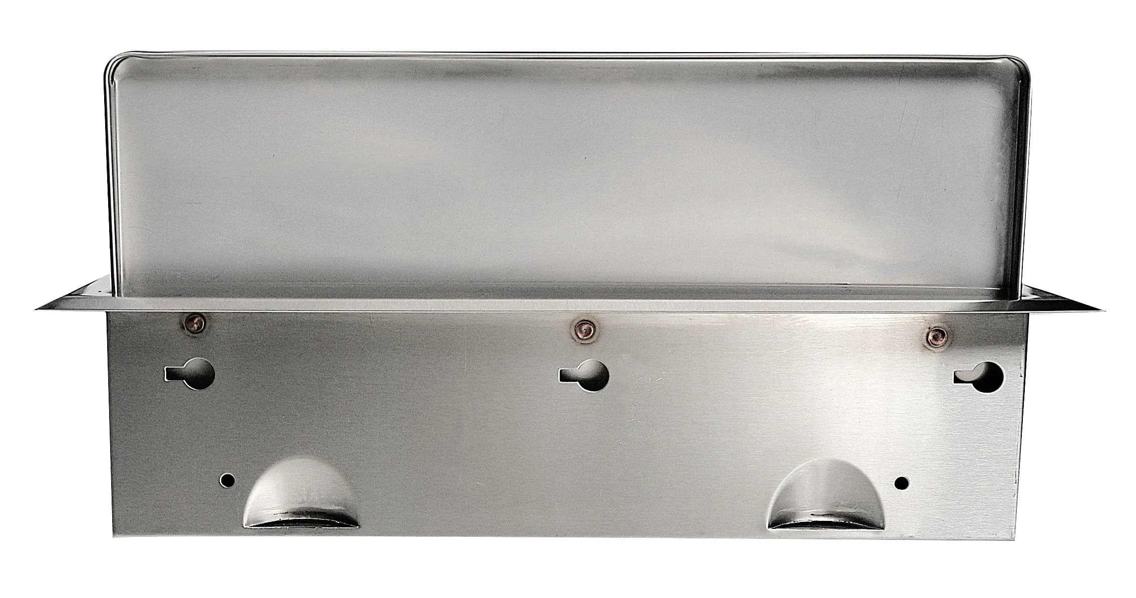 Recessed Convertible Auto Roll Towel Dispenser / Waste Receptacle, Satin Finish, 12-Gallon — B-3974