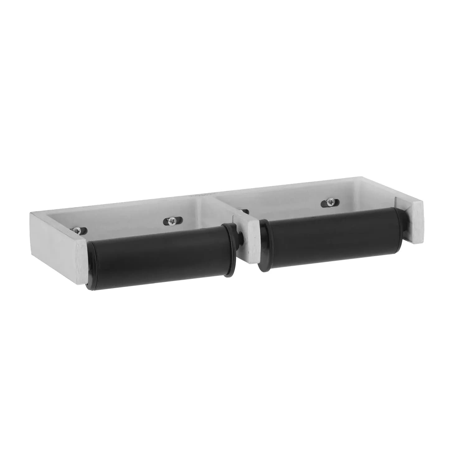 Surface-Mounted Toilet Tissue Dispenser, Cast Aluminum, Two Rolls — B-2740
