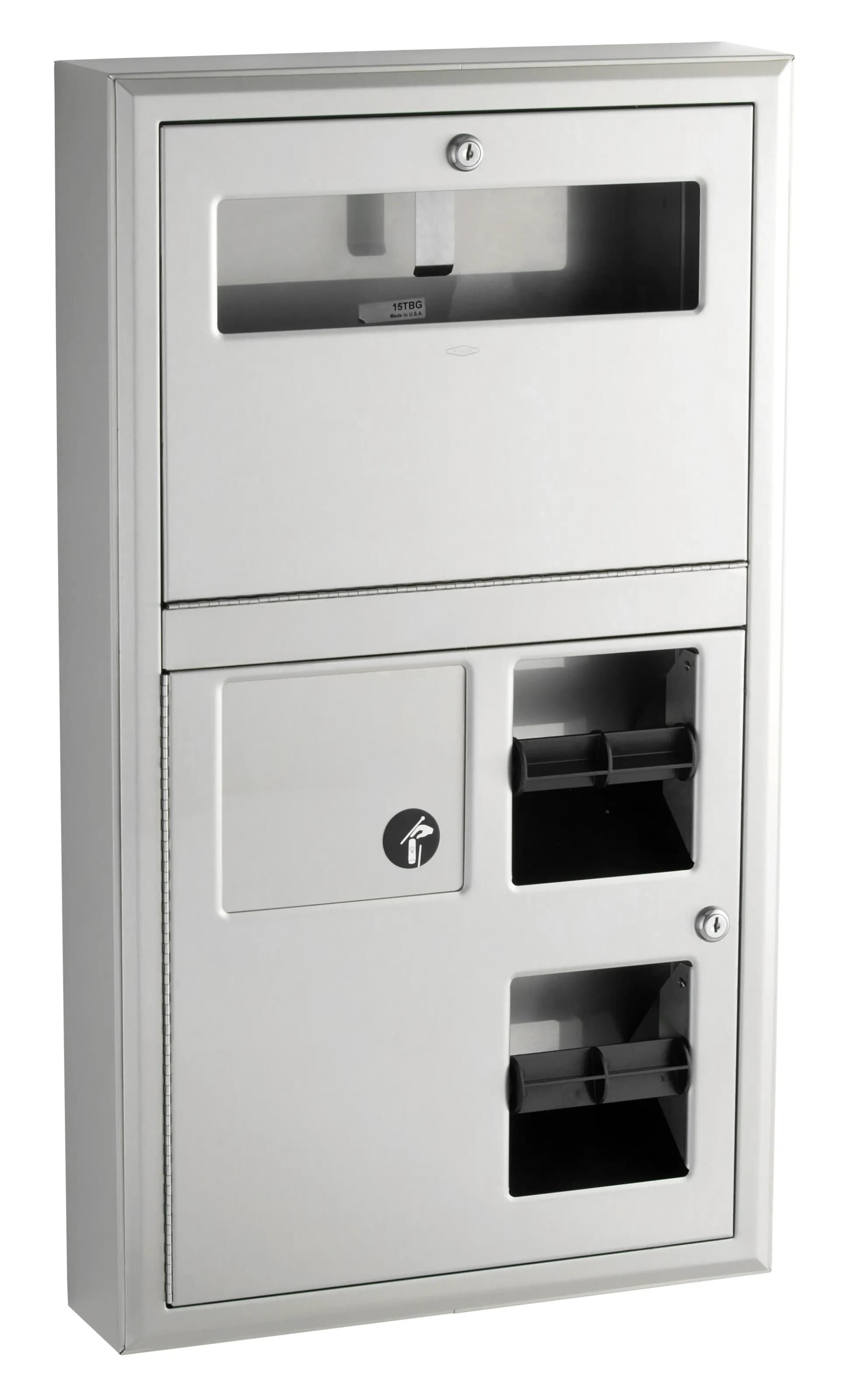 Surface-Mounted Toilet Tissue / Seat Cover Dispenser / Waste Disposal — B-3579