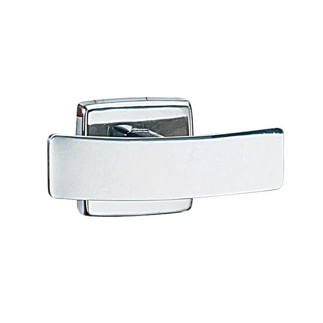 Surface-Mounted Double Robe Hook, Bright Polished