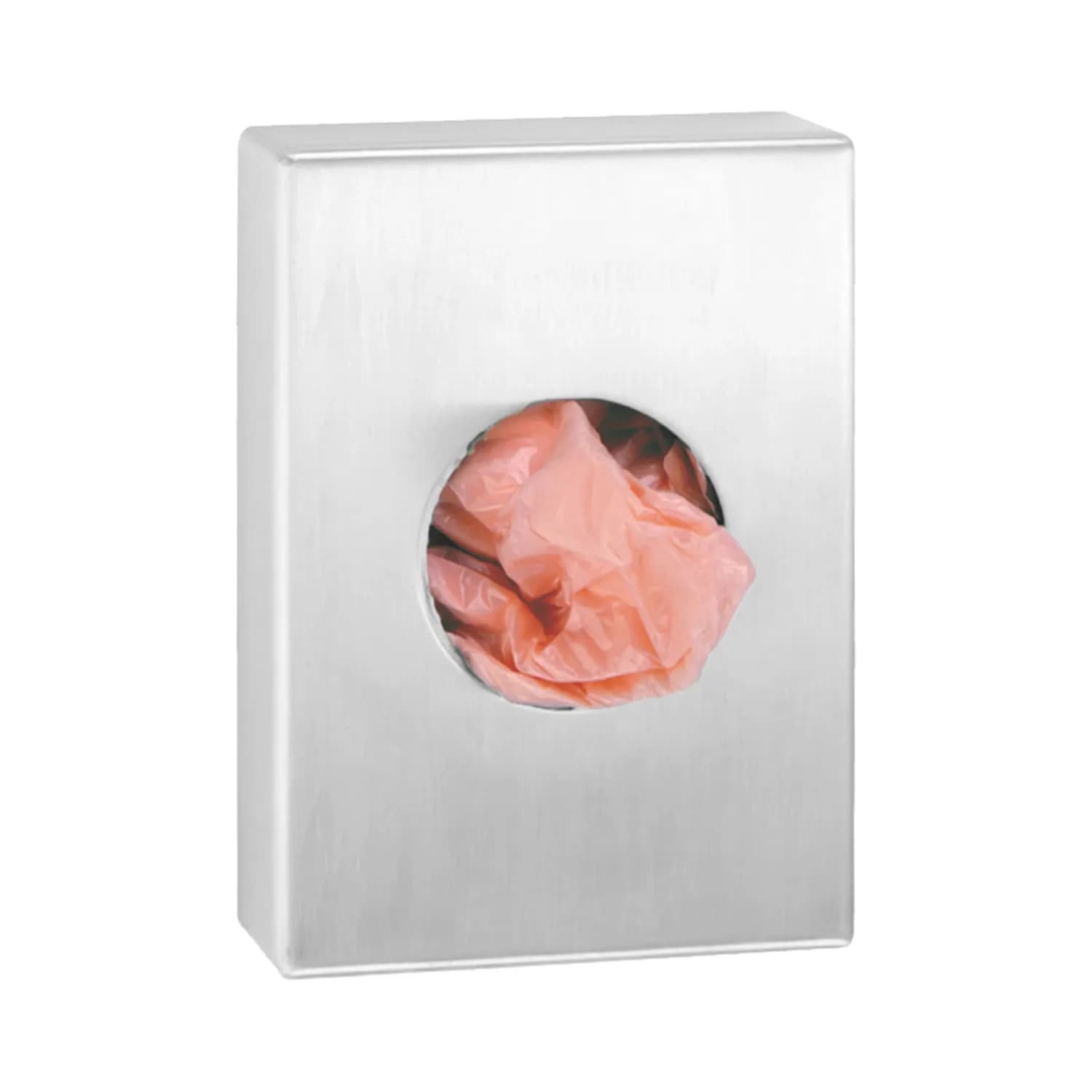Surface-Mounted Sanitary Disposal Bag Dispenser, Satin Finish