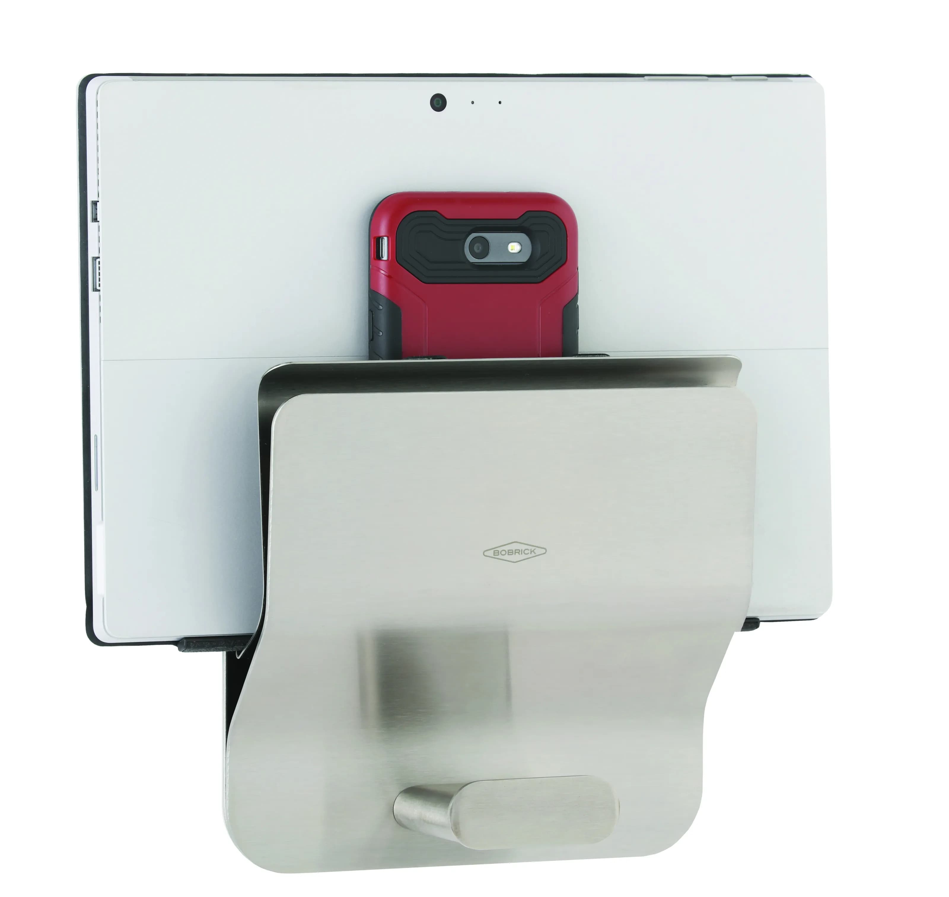 Surface-Mounted Klutch Mobile Device Holder, Satin Finish — B-635