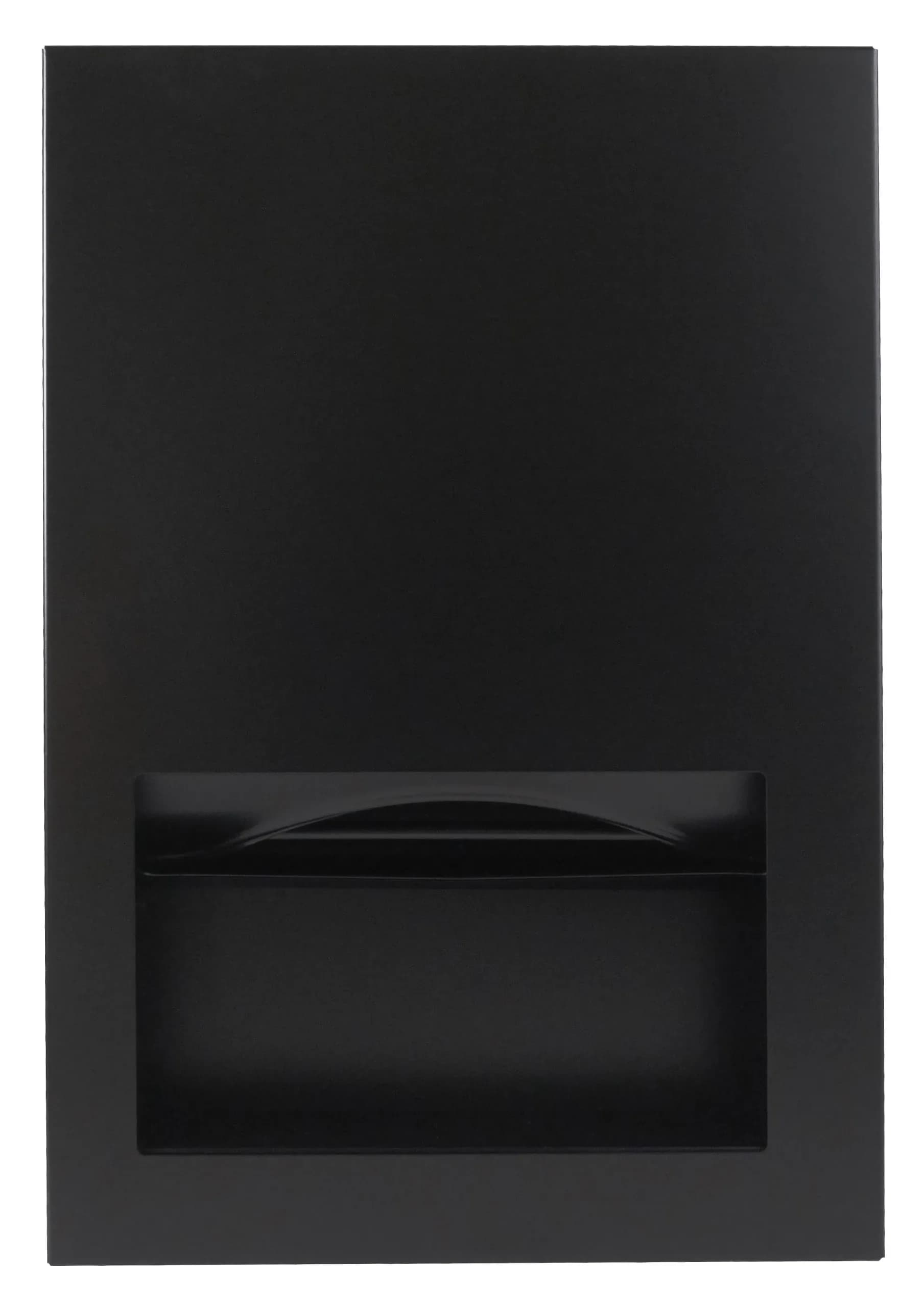 Recessed Paper Towel Dispenser, Friction-Catch, Satin Finish, 400 Multifold Towels — B-35903-MBLK