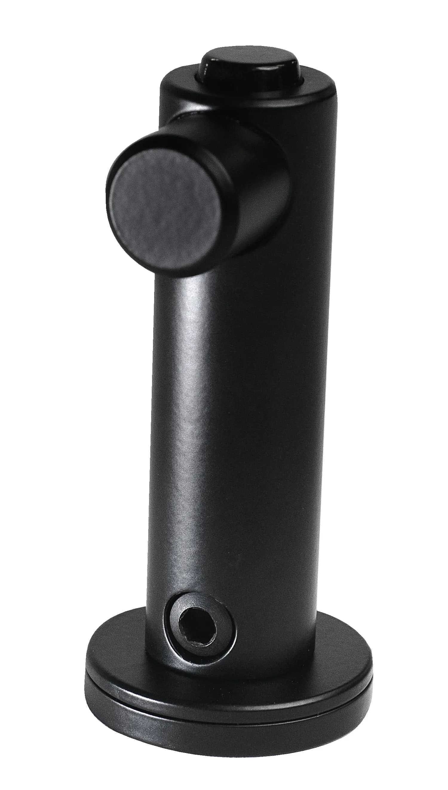 Surface-Mounted Coat Hook with Bumper, Satin Finish Steel — B-9541-MBLK