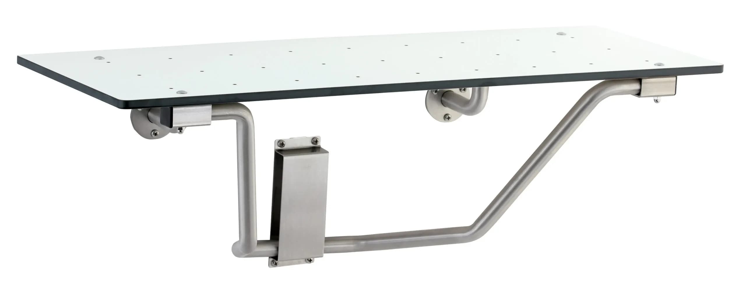 Shower/Dressing Area Seat, Compliant with Australian DDA, Ivory Phenolic and Satin Finish — 819687