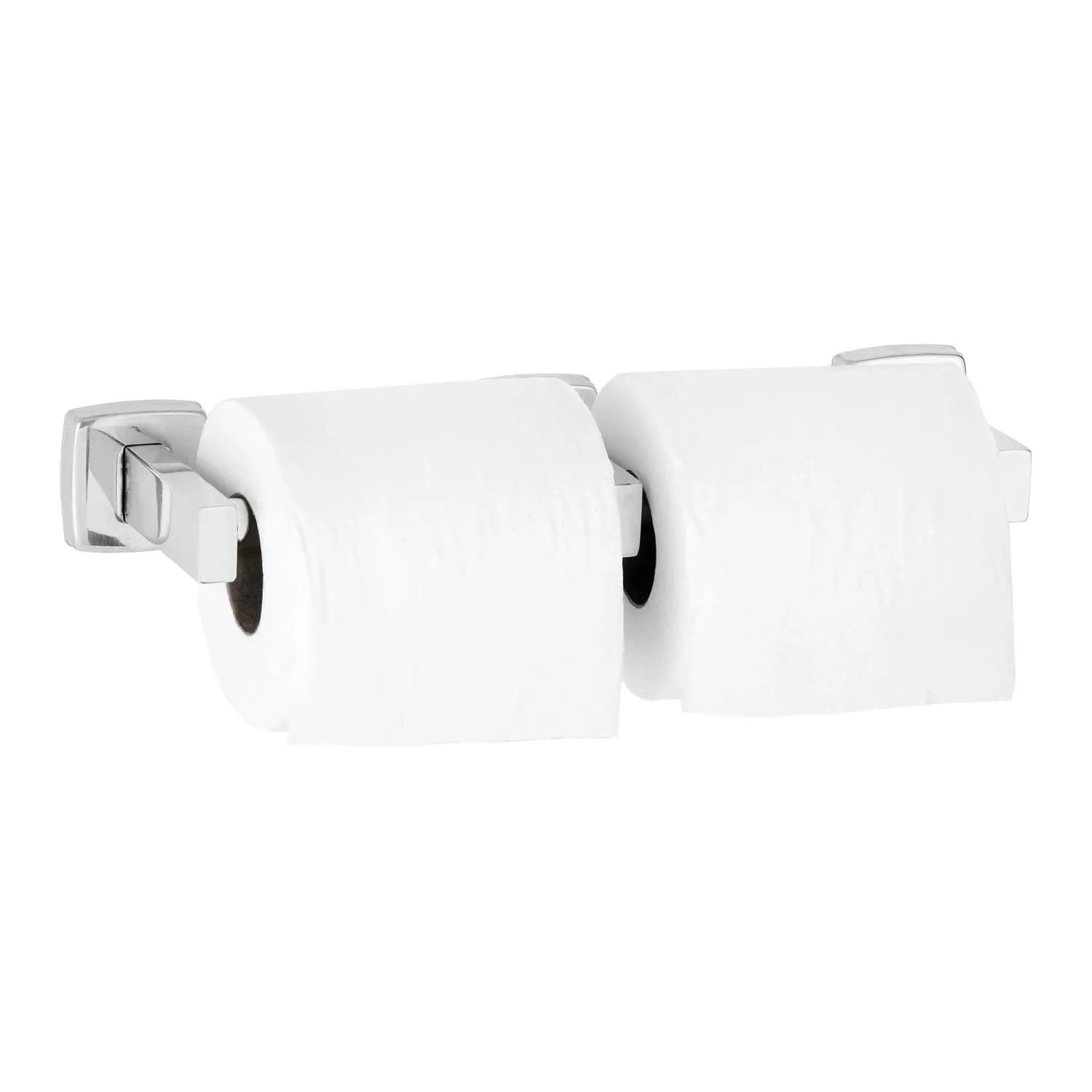 Surface-Mounted Toilet Tissue Dispenser, Satin Finish, Two Rolls