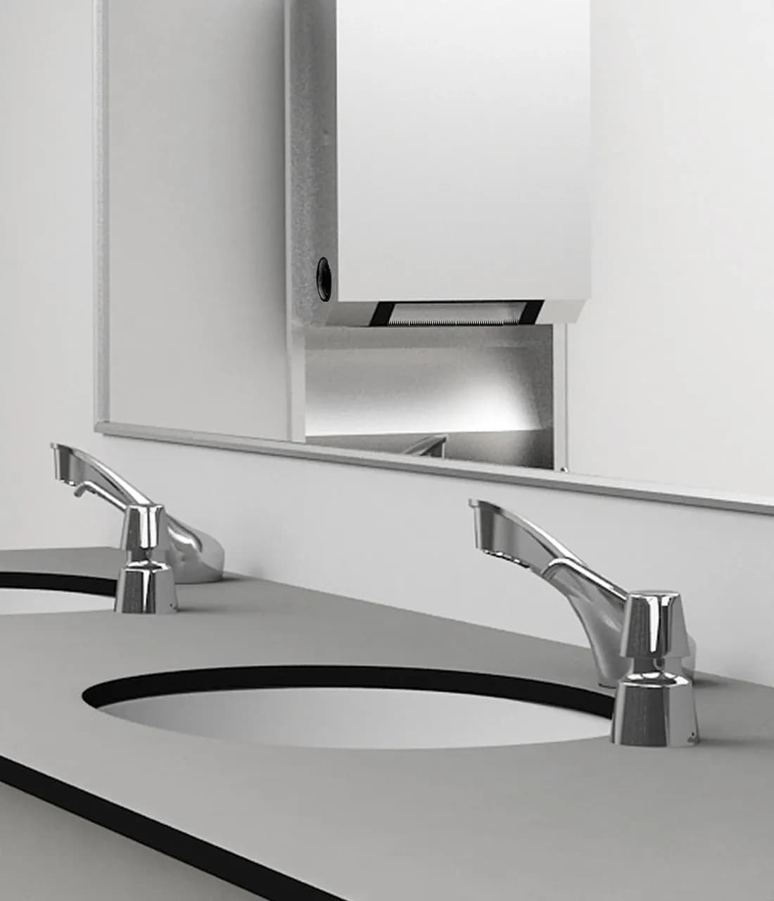 Counter-Mounted Manual Top-Fill Foam Soap Dispenser, 4" Spout, Polished, 1 Ltr. — B-823