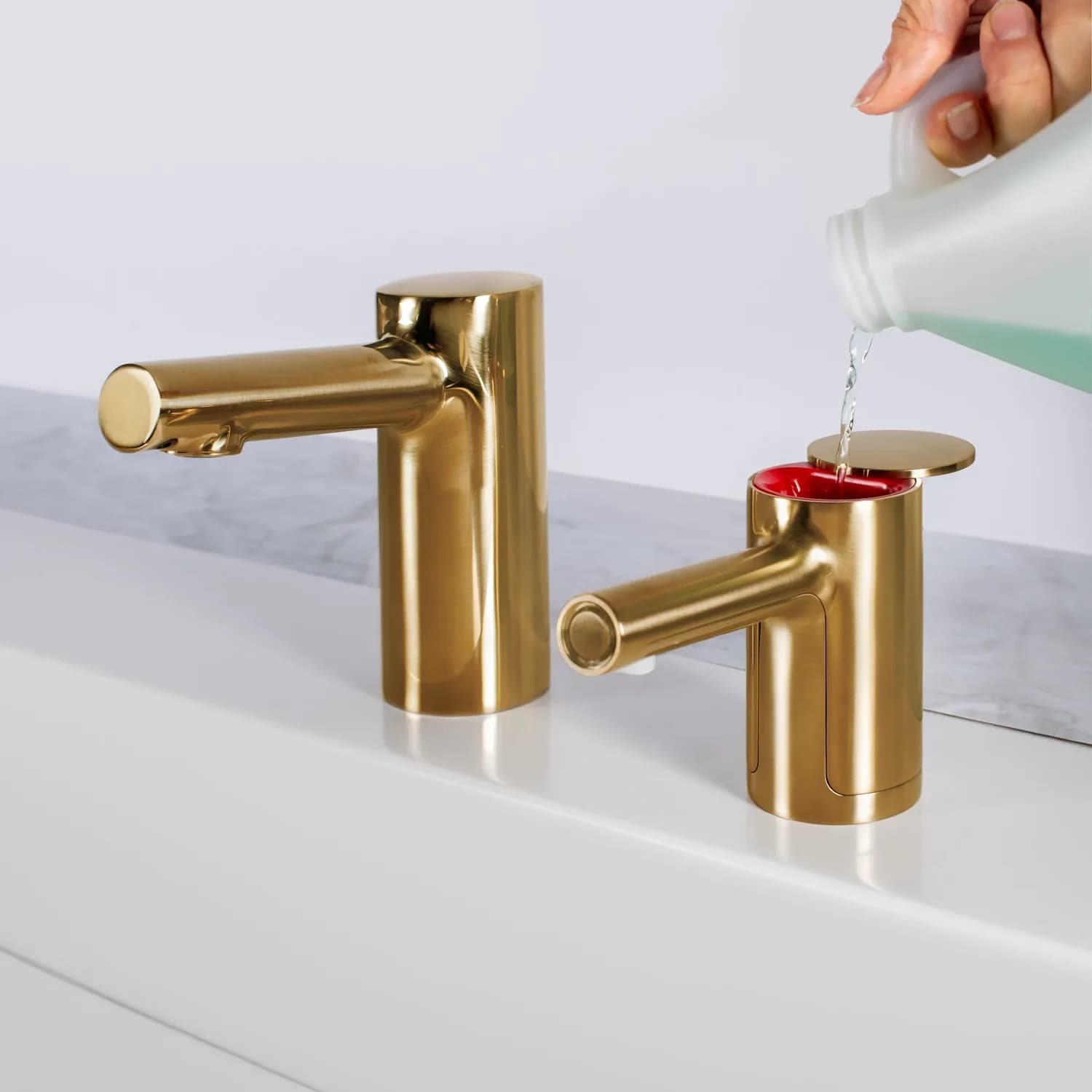 Counter-Mounted Automatic Fino Collection Top-Fill Soap Dispenser & Faucet — B-900-or-B-990-B-9910