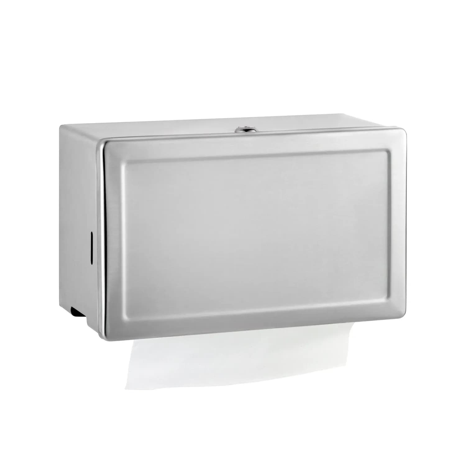 Surface-Mounted Paper Towel Dispenser, Satin Finish, 400 Single-Fold Towels