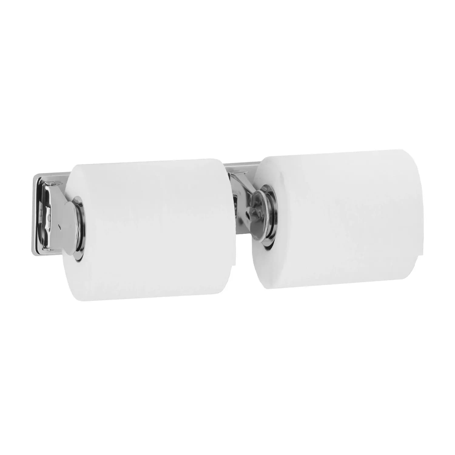 Surface-Mounted Vandal-Resistant Toilet Tissue Dispenser, Bright Polished, Two Rolls