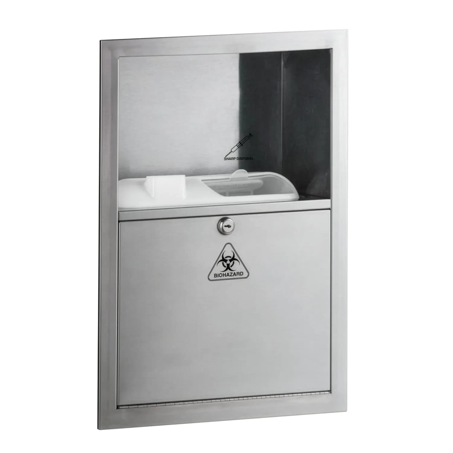 Recessed Sharps Disposal Cabinet, (Not available in Canada)