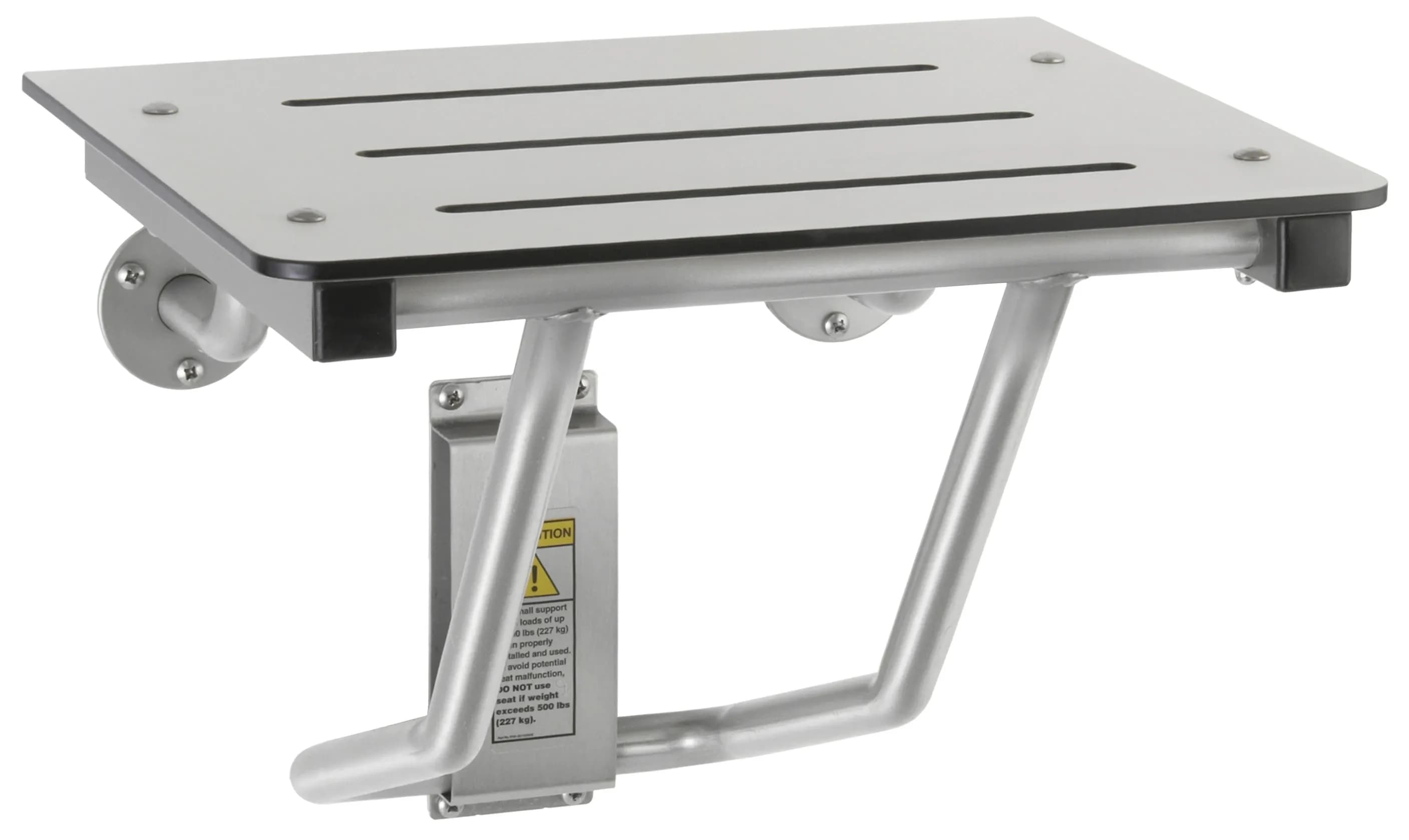 Shower/Dressing Area Seat, Ivory Phenolic and Satin Finish, 25.5" Wide