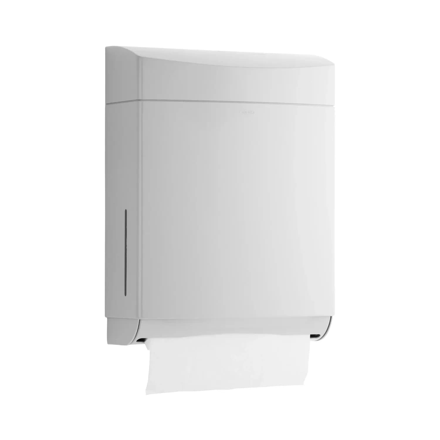 Surface-Mounted Paper Towel Dispenser, Grey ABS Plastic, 525 Multifold Towels