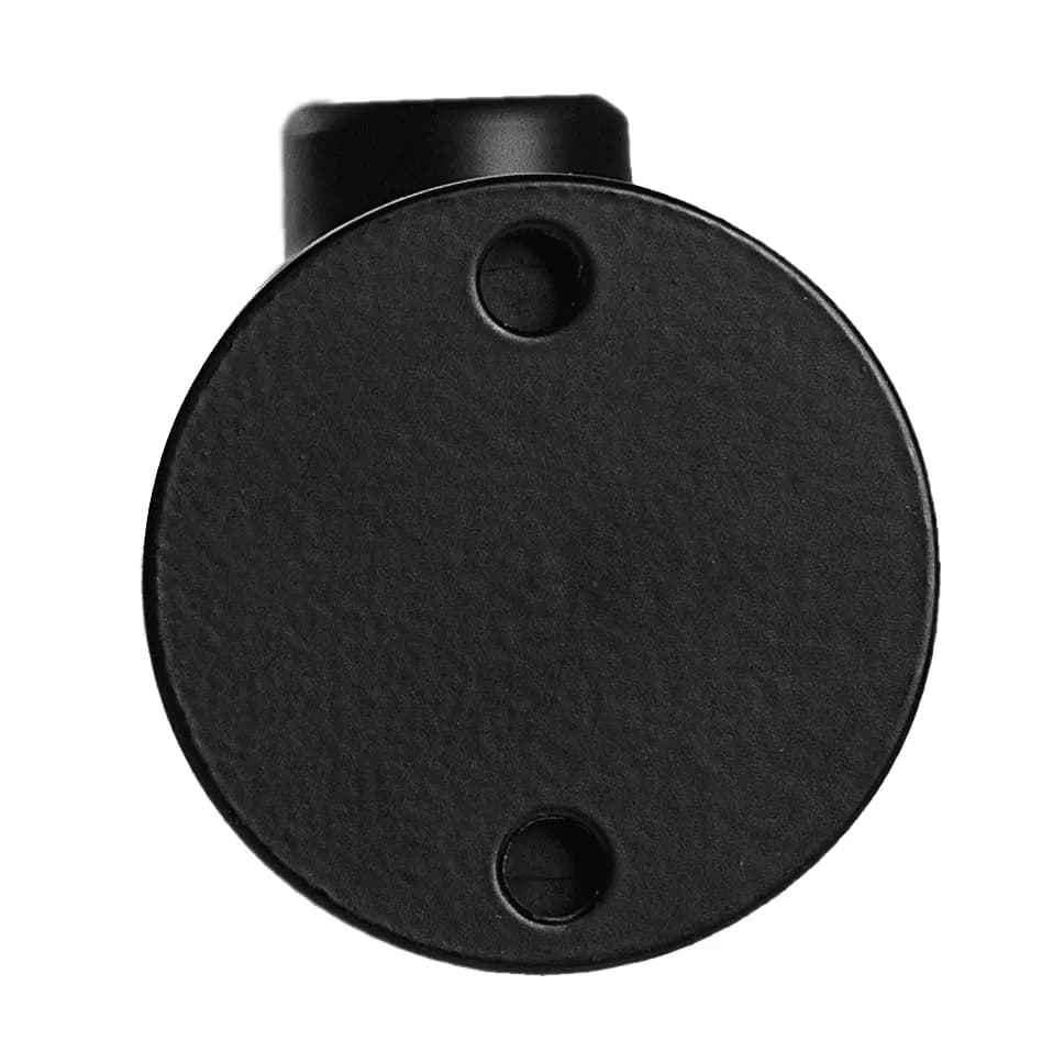 Surface-Mounted Coat Hook with Bumper, Satin Finish Steel — B-9541-MBLK