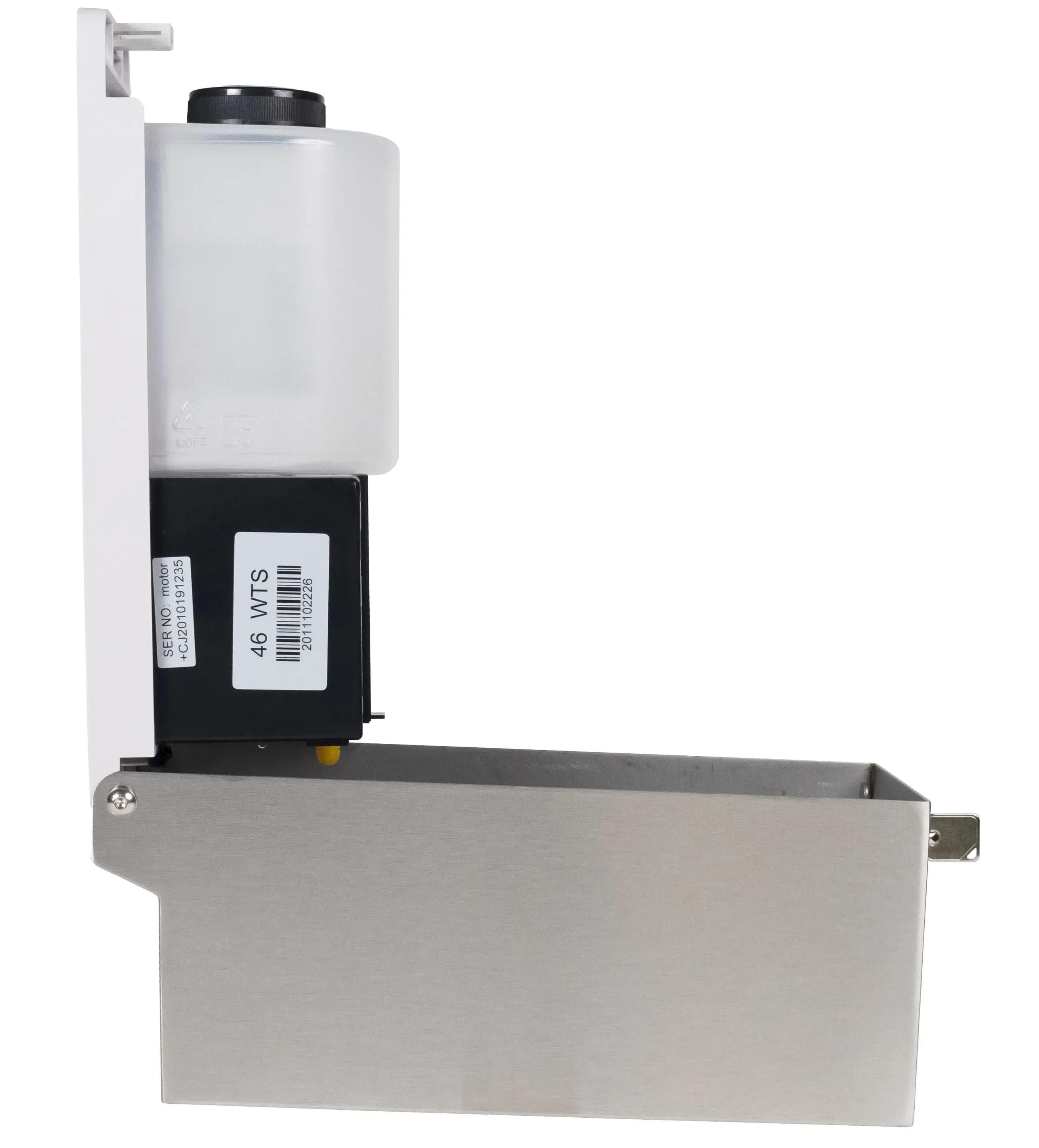 Surface-Mounted Automatic Liquid Soap Dispenser, Satin Finish, 880 ml. — B-2012