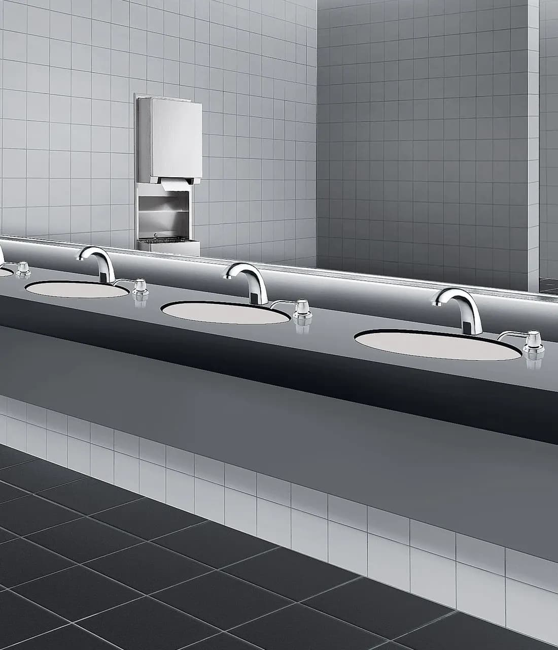 Counter-Mounted Manual Top-Fill Liquid Soap Dispenser, 4" Spout, Polished, 1 Ltr. — B-822