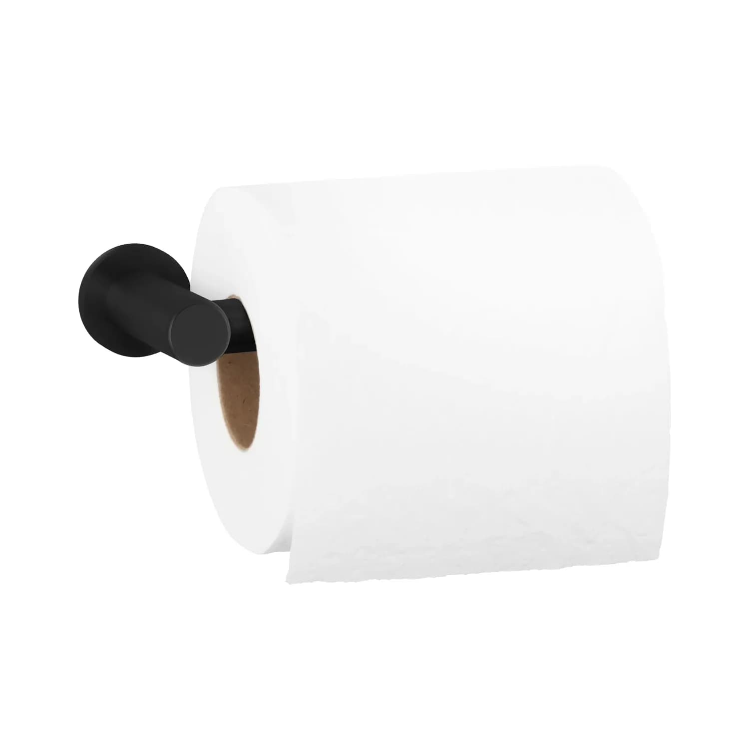 Surface-Mounted Toilet Tissue Dispenser, Fino Collection, Matte Black, One Roll