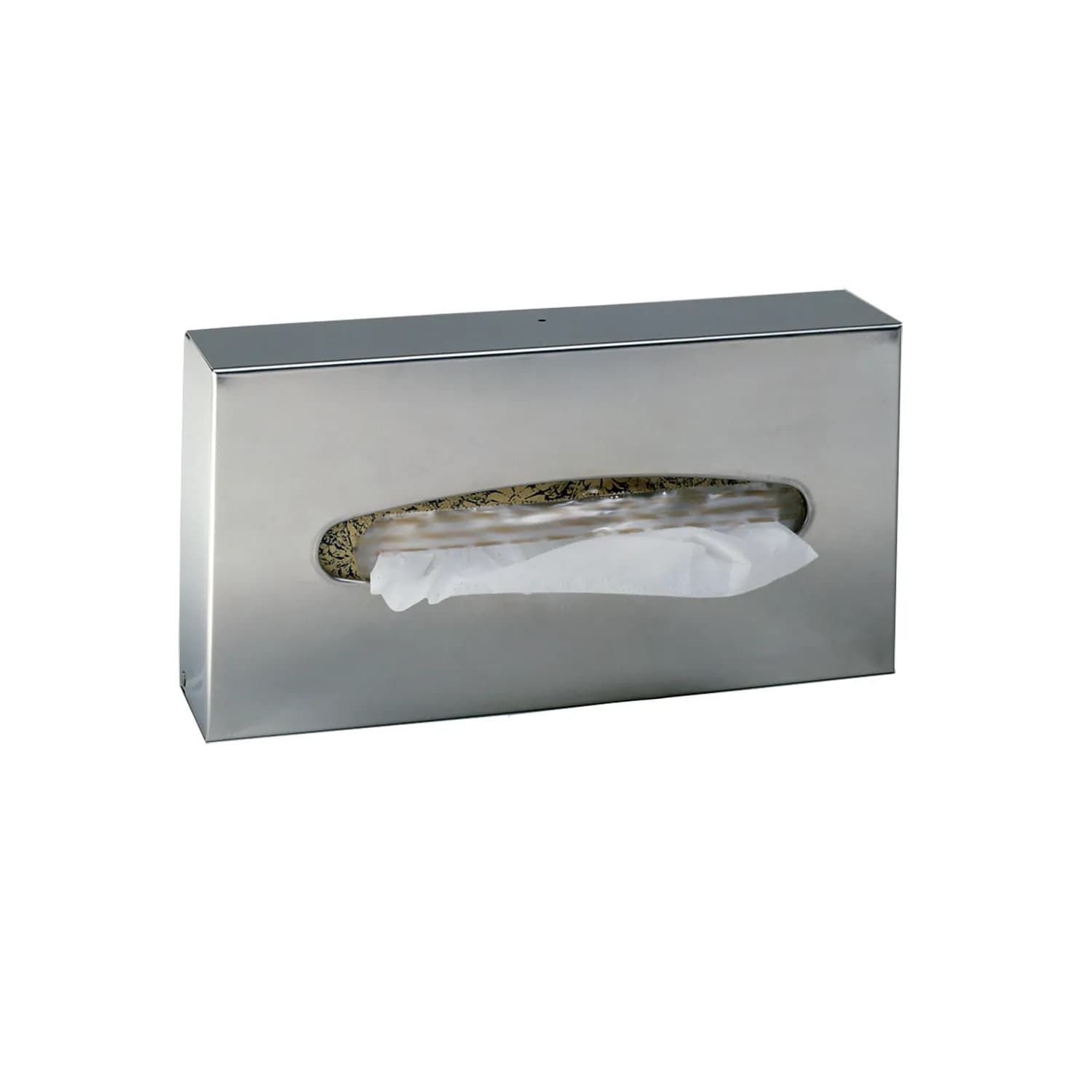 Surface-Mounted Facial Tissue Dispenser, Satin Finish
