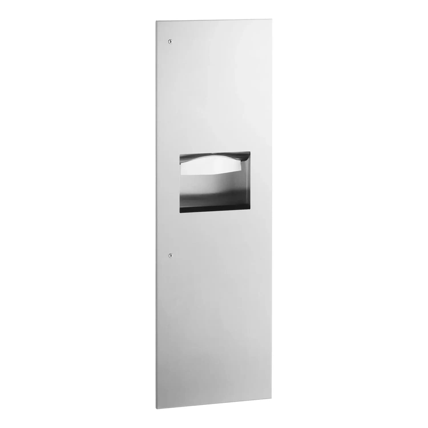 Recessed Paper Towel Dispenser and Waste Receptacle, Satin Finish, 12-Gallon Waste