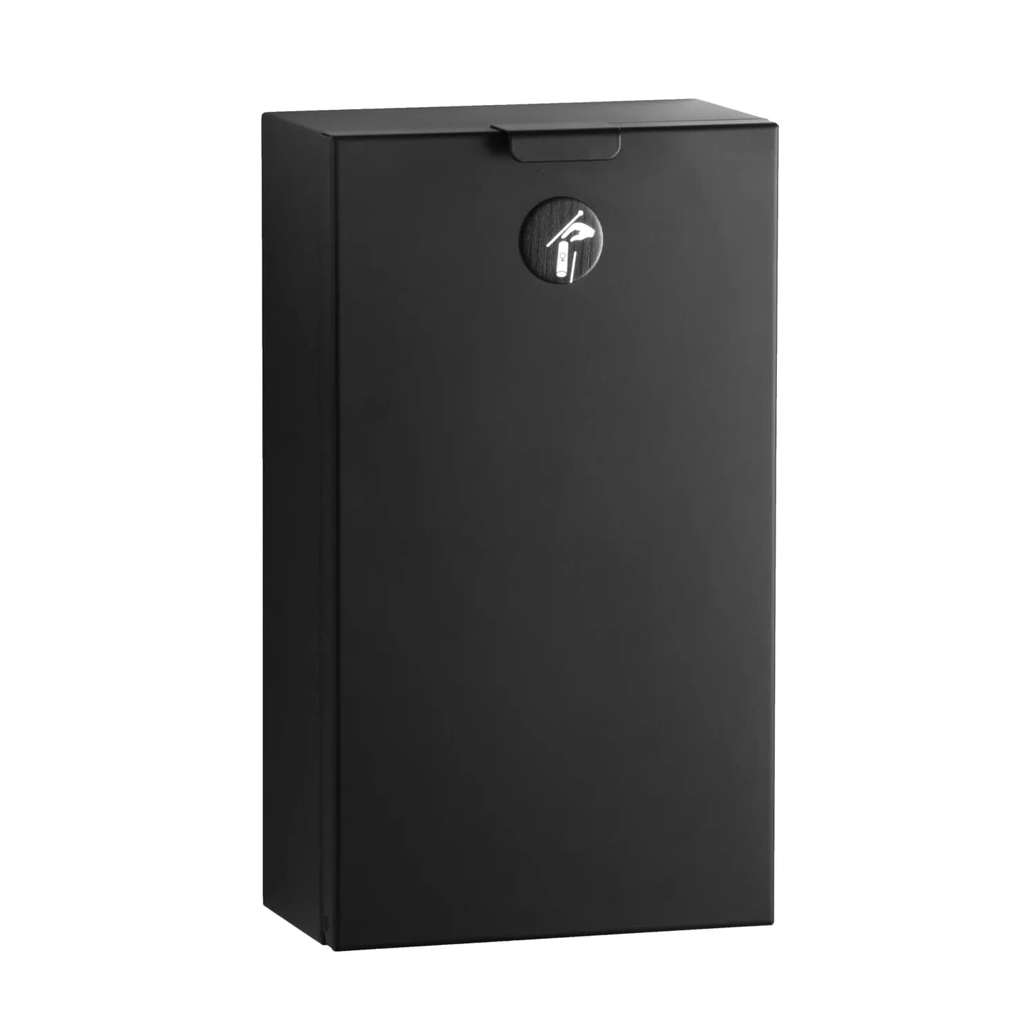 Surface-Mounted Sanitary Napkin Disposal, Satin Finish, 1.8 Ltrs. — B-35139-MBLK