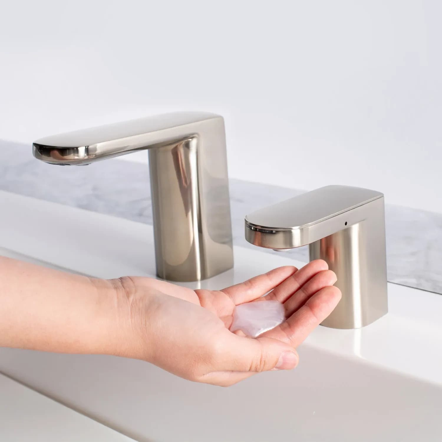 Counter-Mounted Automatic Fino Collection Top-Fill Soap Dispenser & Faucet — B-965-or-B-955-B-9955