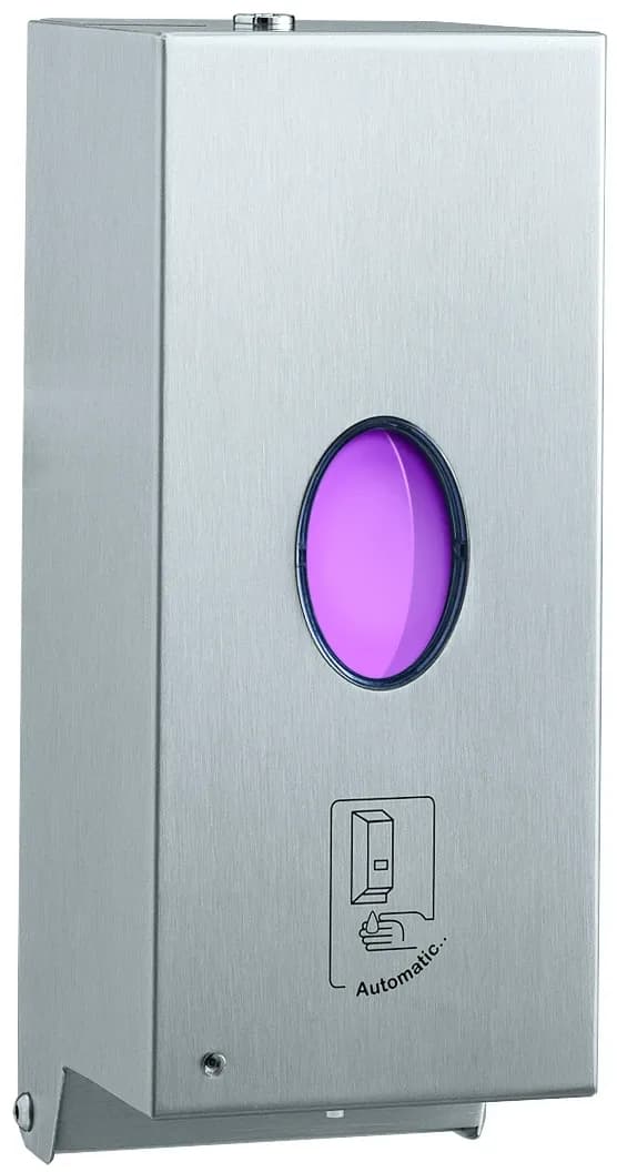 Surface-Mounted Automatic Liquid Soap Dispenser, Satin Finish, 880 ml. — B-2012