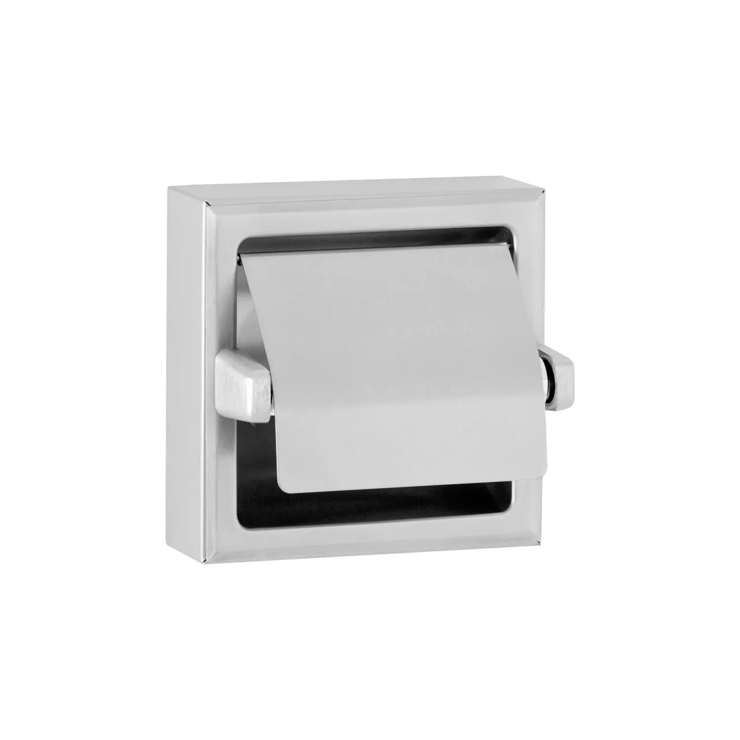 Surface-Mounted Toilet Tissue Dispenser with Hood, Satin Finish, One Roll — B-66997