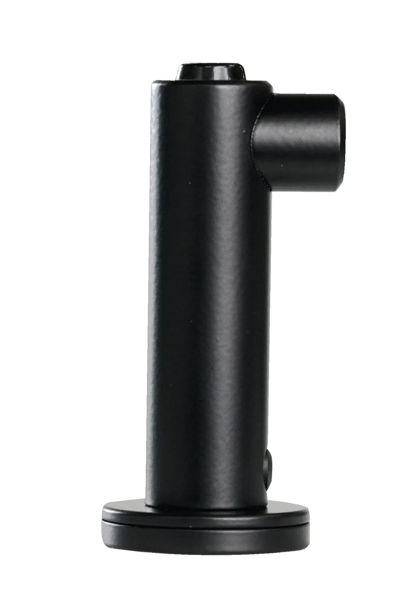 Surface-Mounted Coat Hook with Bumper, Satin Finish Steel — B-9541-MBLK