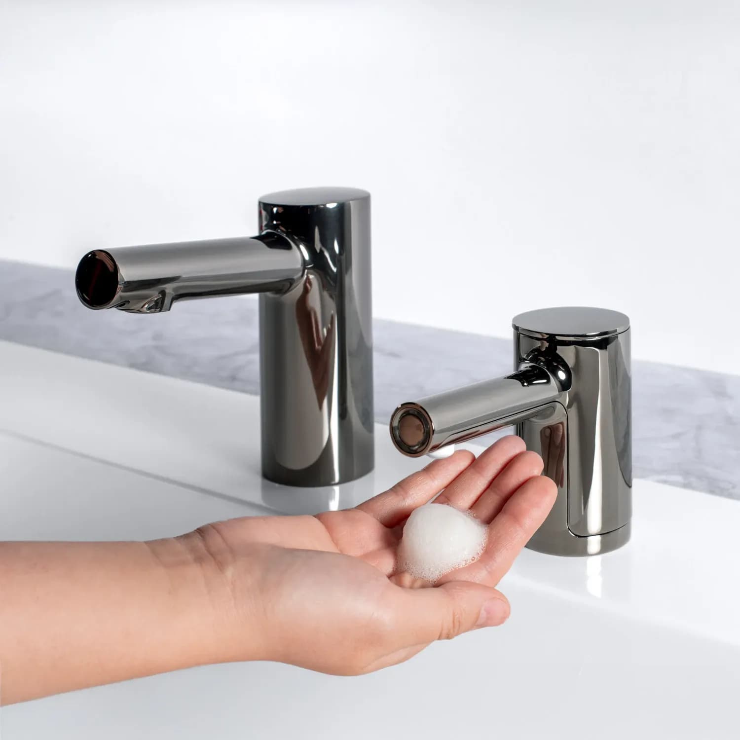 Counter-Mounted Automatic Fino Collection Top-Fill Soap Dispenser & Faucet — B-901-or-B-991-B-9911