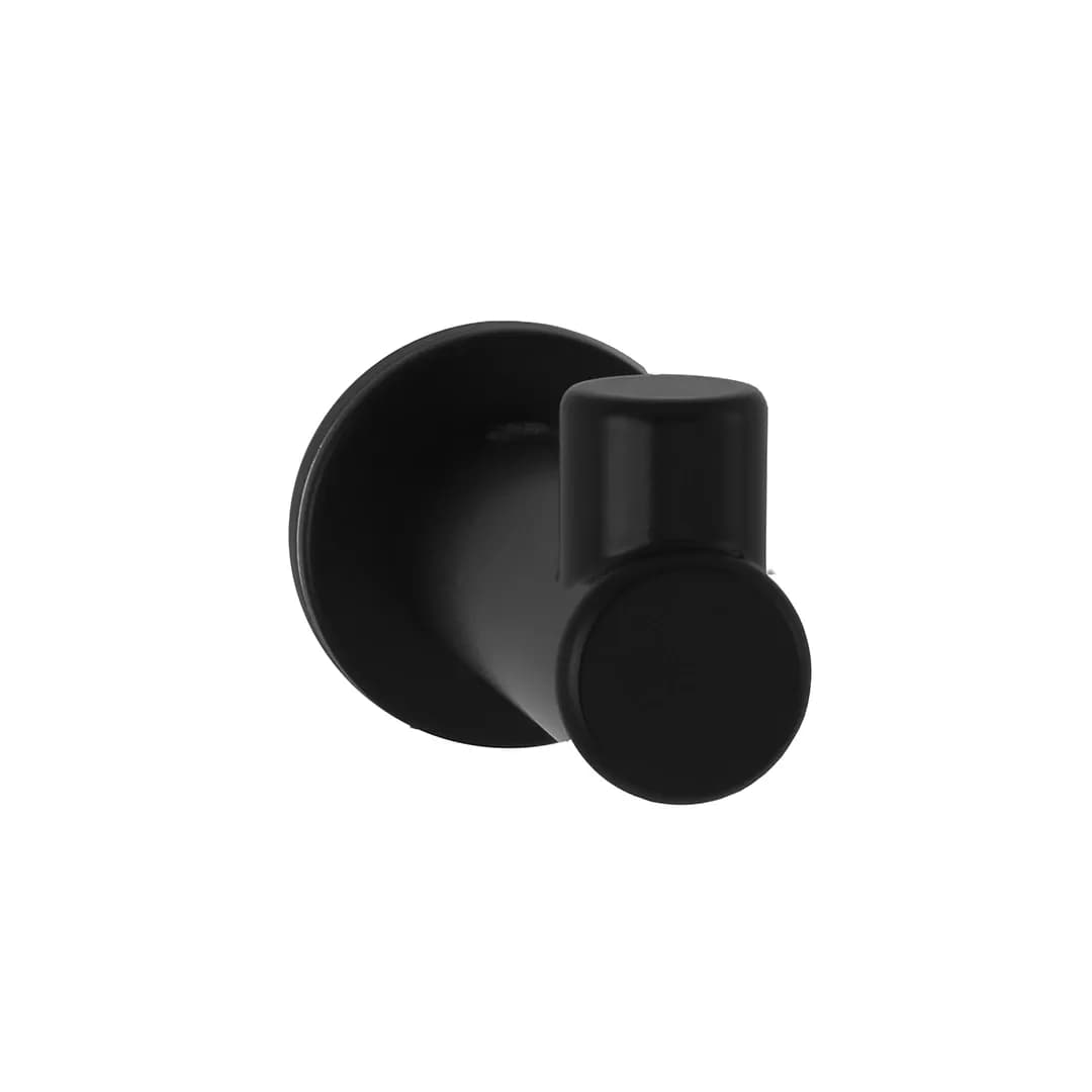 Surface-Mounted Coat Hook, Satin Finish Steel — B-9542-MBLK
