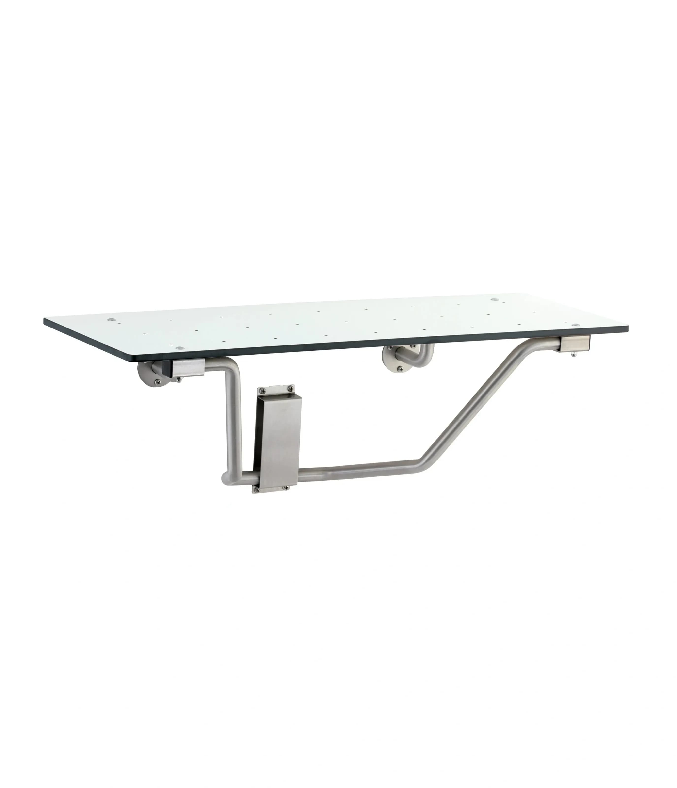 Shower/Dressing Area Seat, Compliant with Australian DDA, Ivory Phenolic and Satin Finish