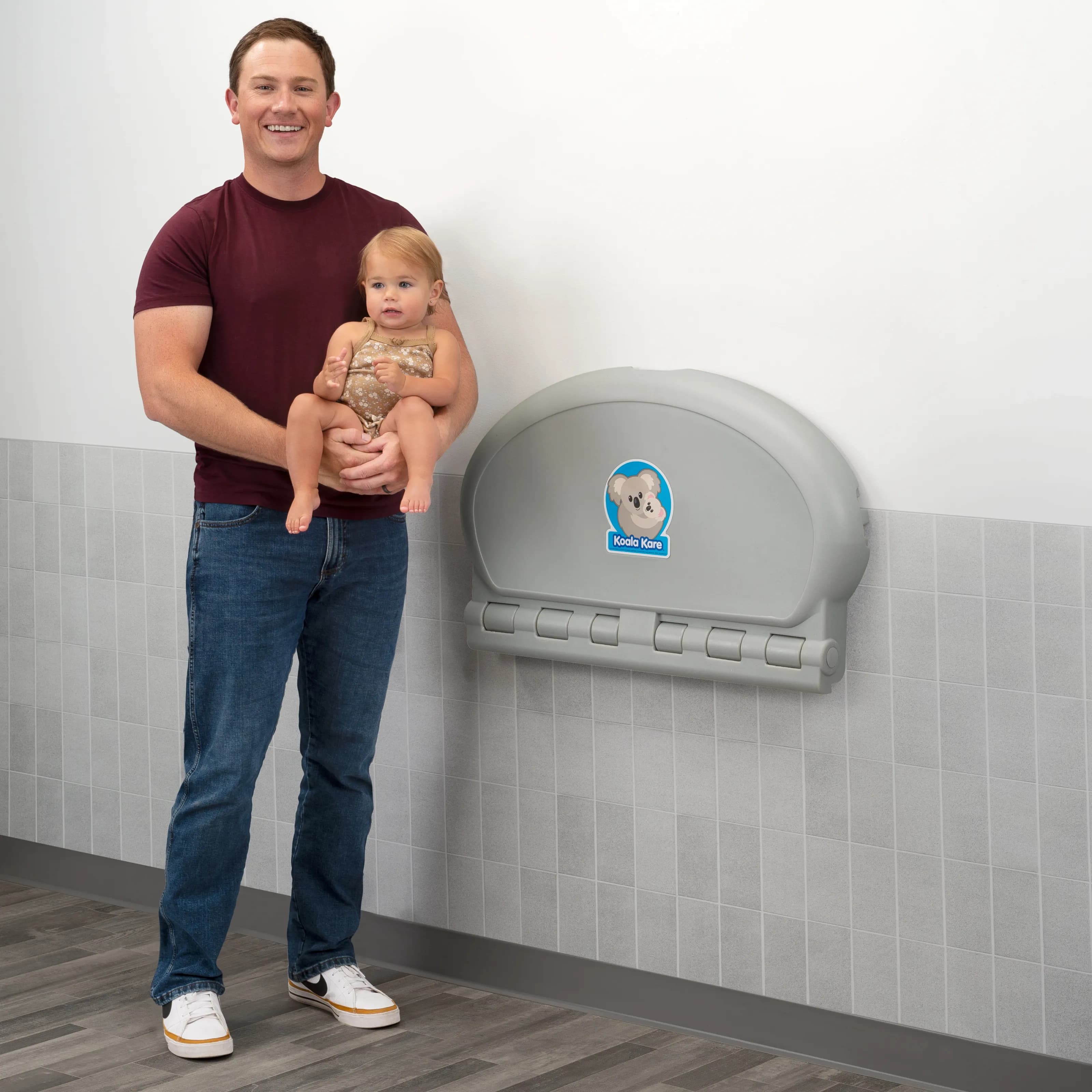 Oval Wall Mounted Baby Changing Station — KB208-01