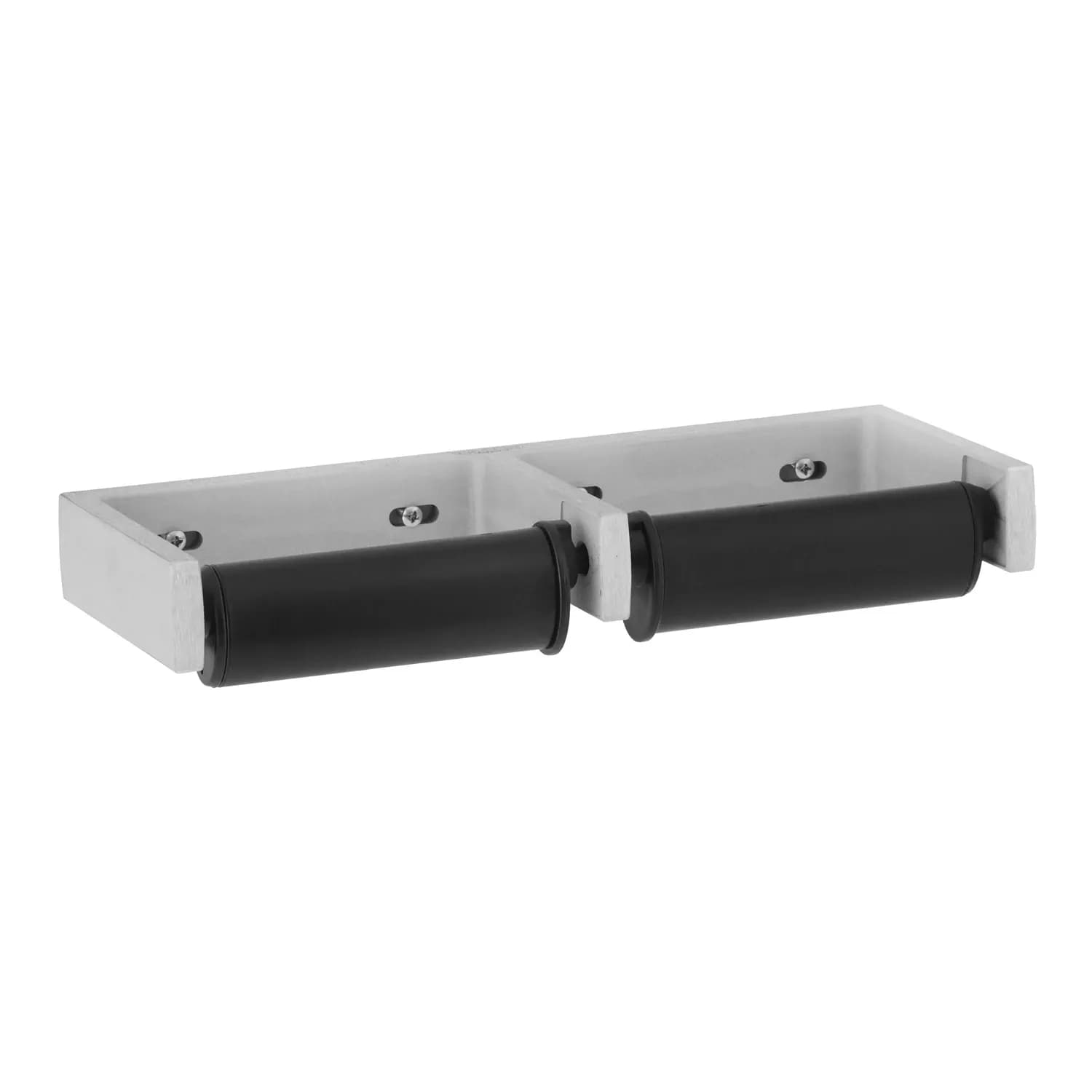 Surface-Mounted Controlled-Delivery Toilet Tissue Dispenser, Cast Aluminum, Two Rolls — B-274