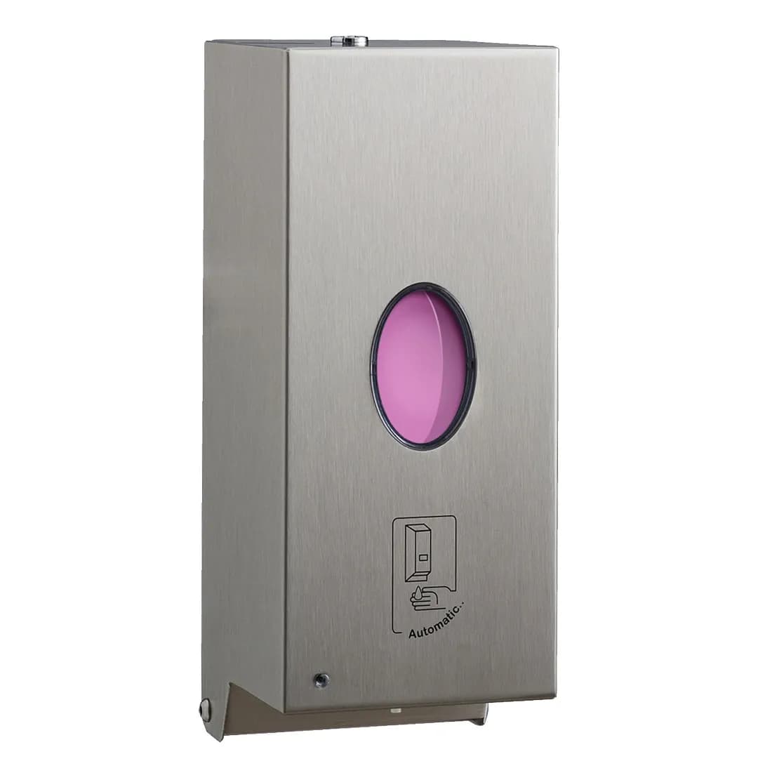 Surface-Mounted Automatic Liquid Soap Dispenser, Satin Finish, 880 ml.