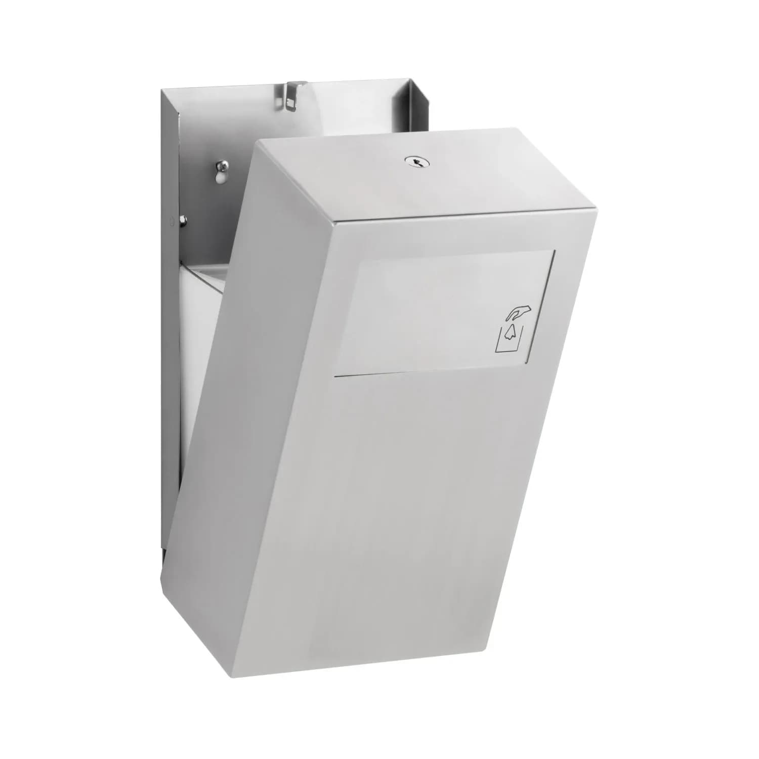 Surface-Mounted Sanitary Disposal, Satin Finish — B-9254