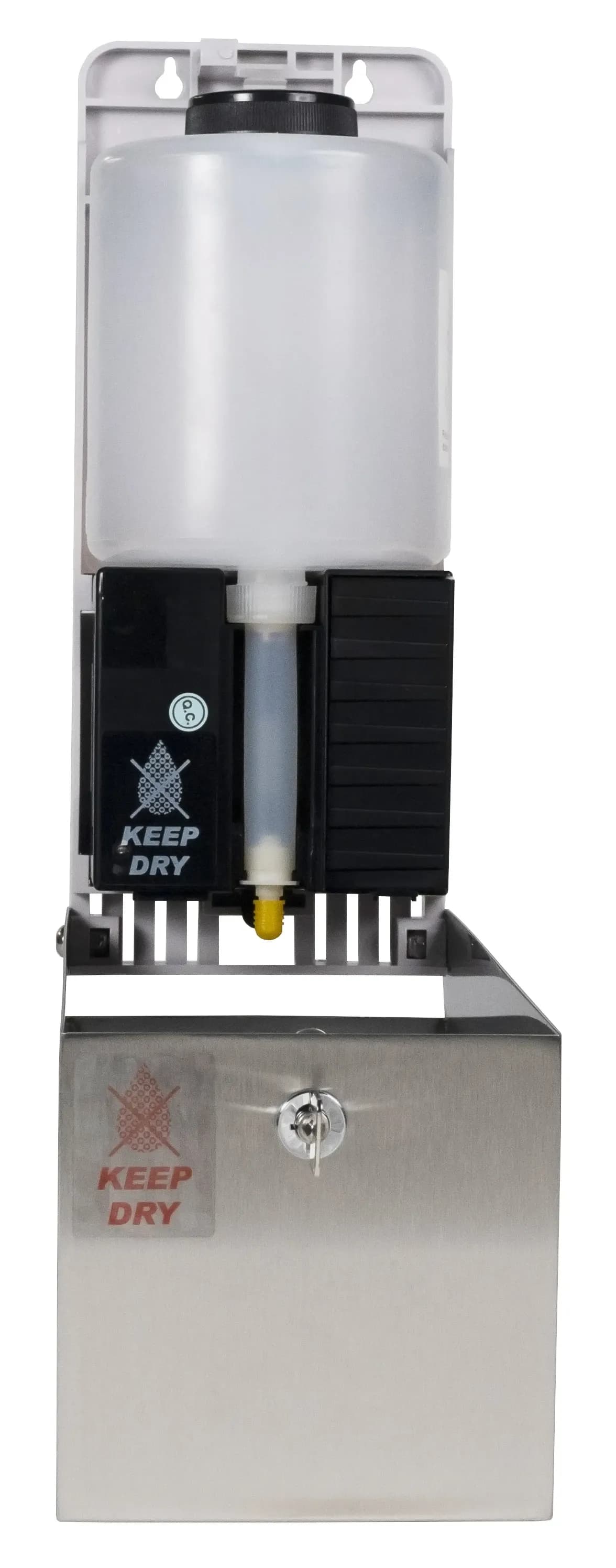 Surface-Mounted Automatic Liquid Soap Dispenser, Satin Finish, 880 ml. — B-2012