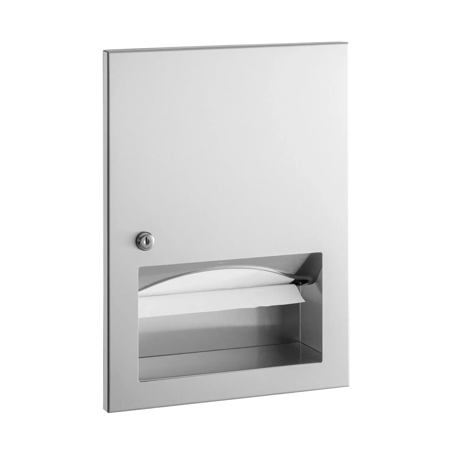 Recessed Paper Towel Dispenser, Satin Finish, 400 Multifold Towels
